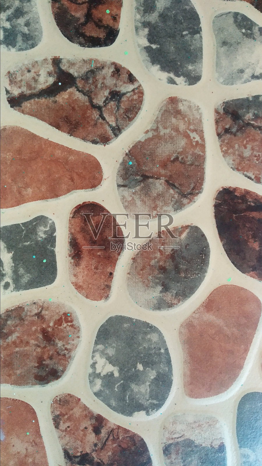 肖像的米色方形瓷砖纹理与美丽和独特的圆圈围绕它照片摄影图片