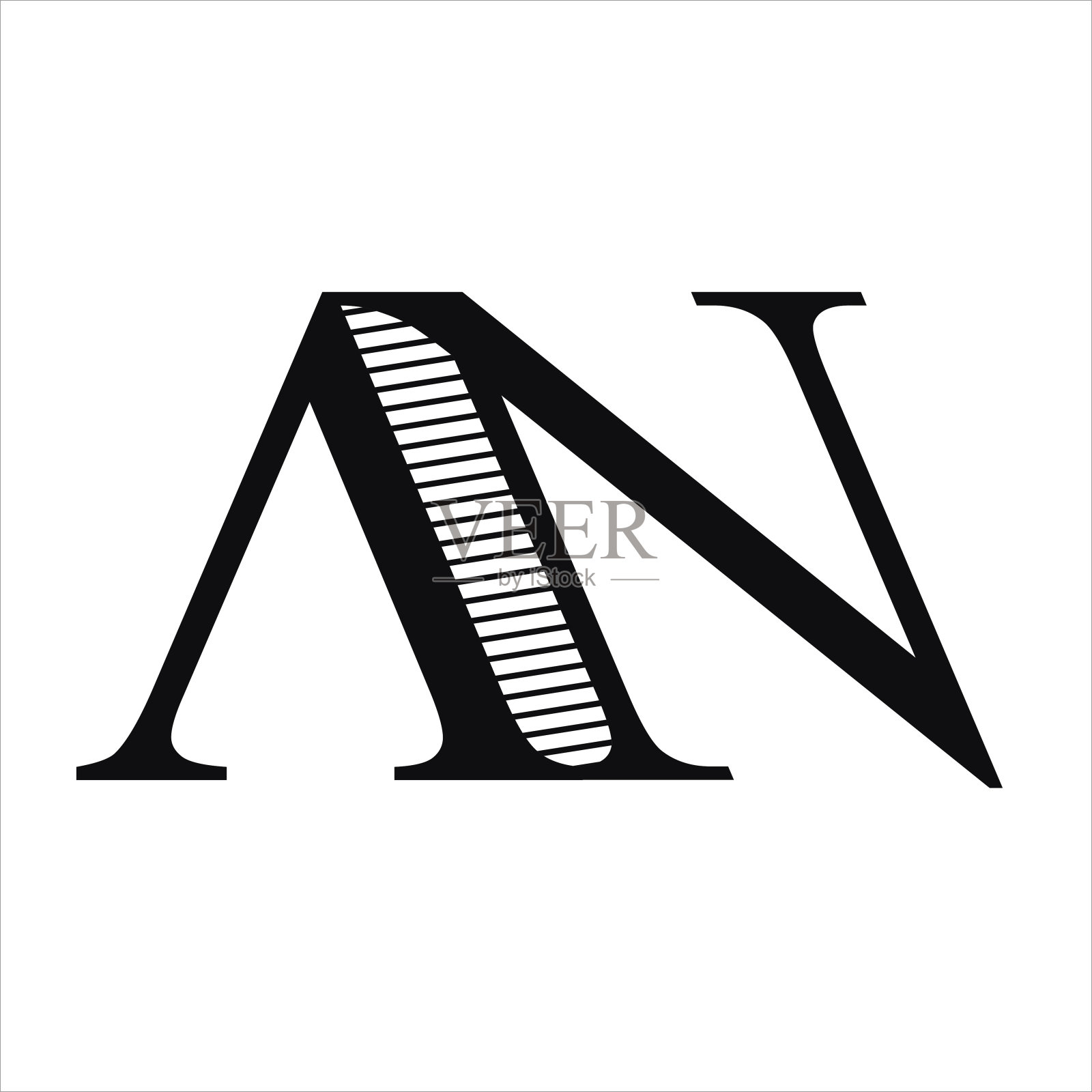 字母AN或NA设计图标模板优雅插画图片素材