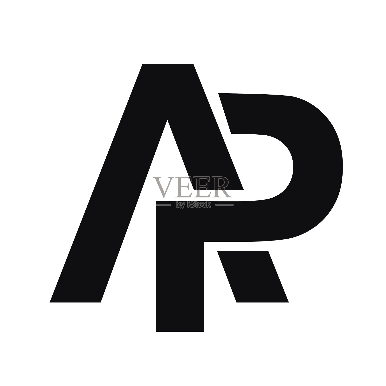 AP或PA优雅的初始图标符号插画图片素材