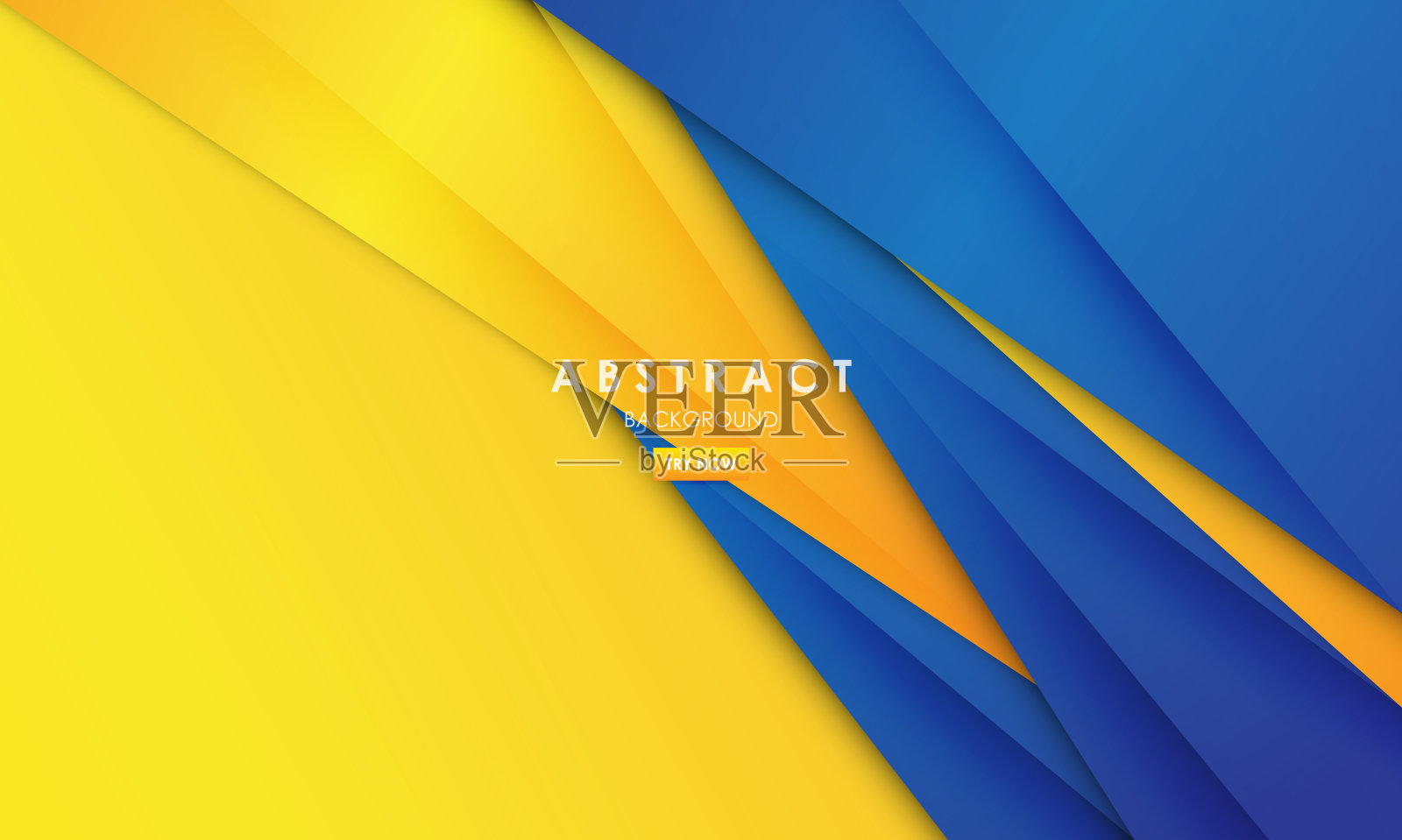 现代抽象的背景色是蓝色和黄色插画图片素材
