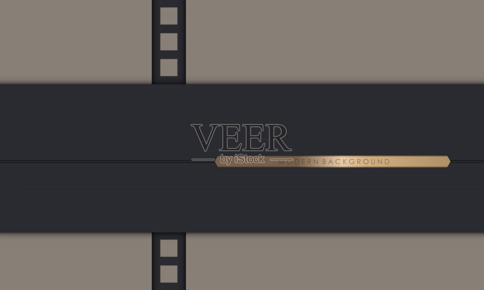 黑色背景与米色和金色线条配色豪华设计插画图片素材