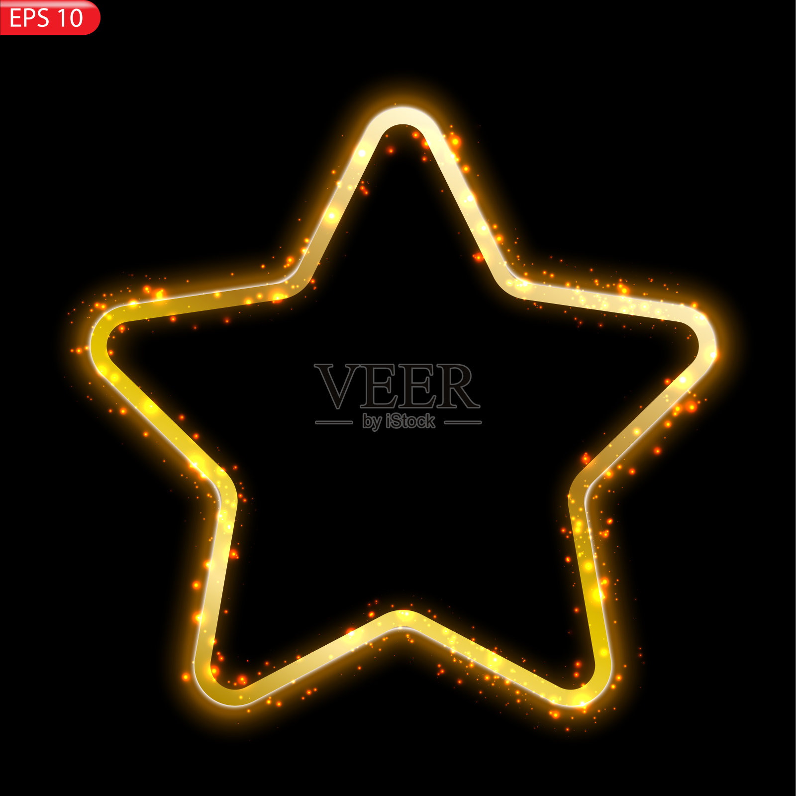 矢量发光的魔法方框插画图片素材