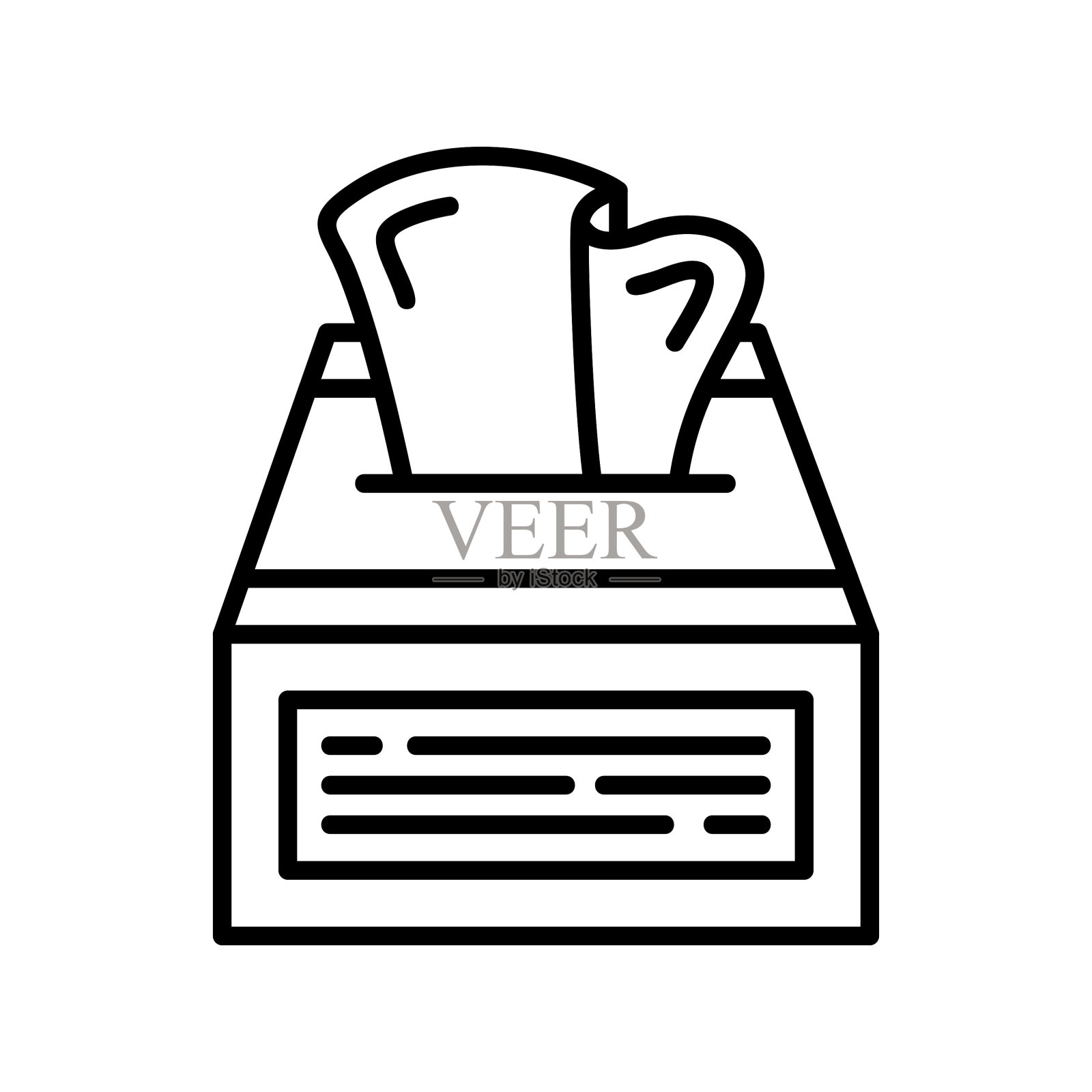 纸巾盒图标插画图片素材