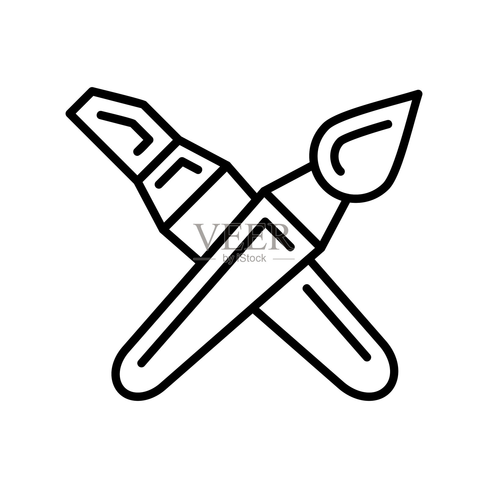 画笔图标插画图片素材