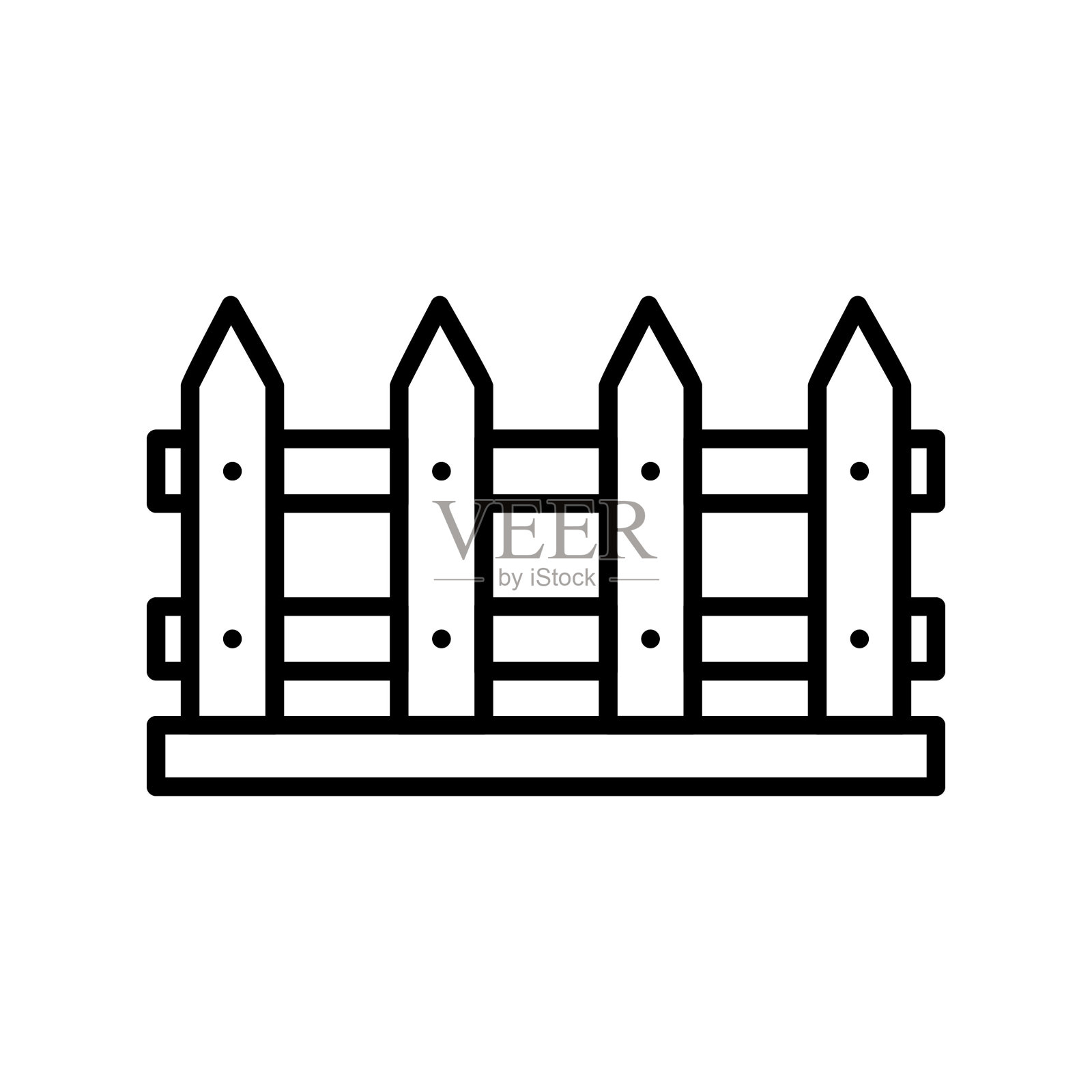 栅栏图标插画图片素材