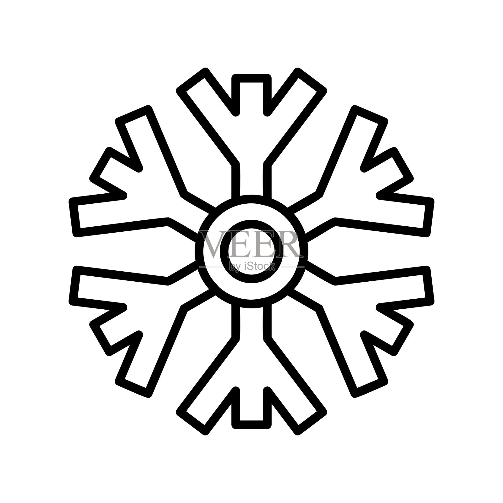 雪花图标插画图片素材