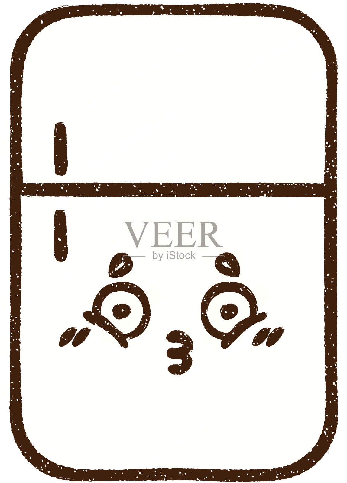 冰箱粉笔画插画图片素材