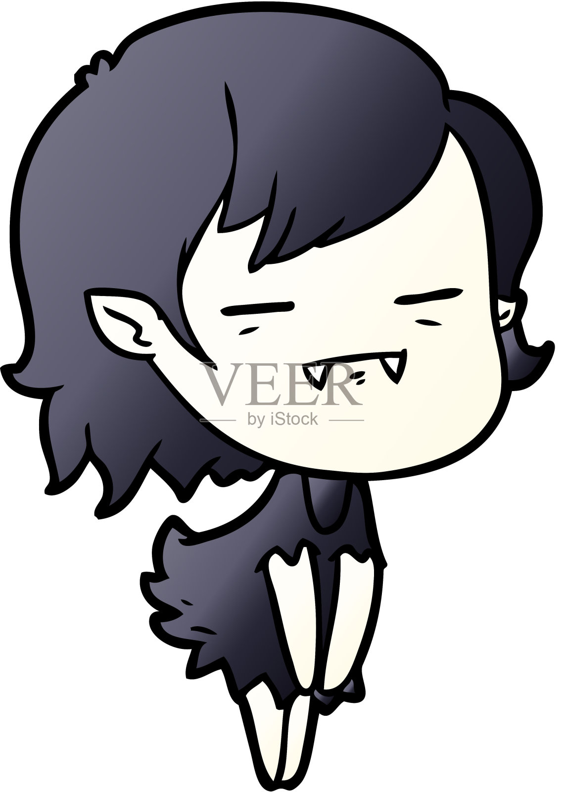 卡通的不死吸血鬼女孩设计元素图片