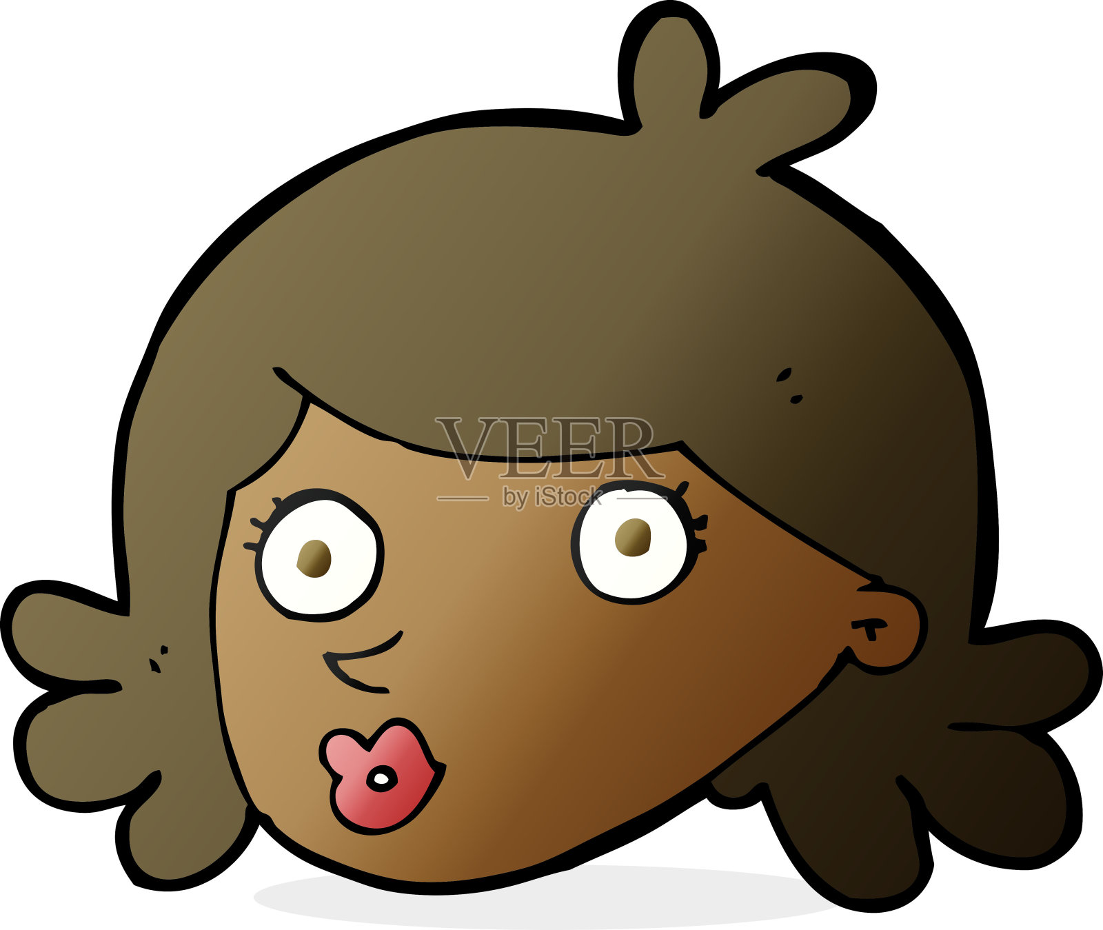 卡通美脸设计元素图片