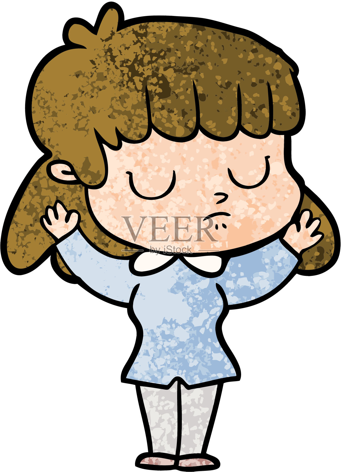 卡通冷漠女人设计元素图片