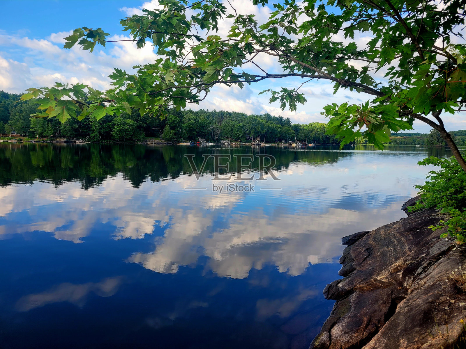 3英里湖，马斯科卡照片摄影图片
