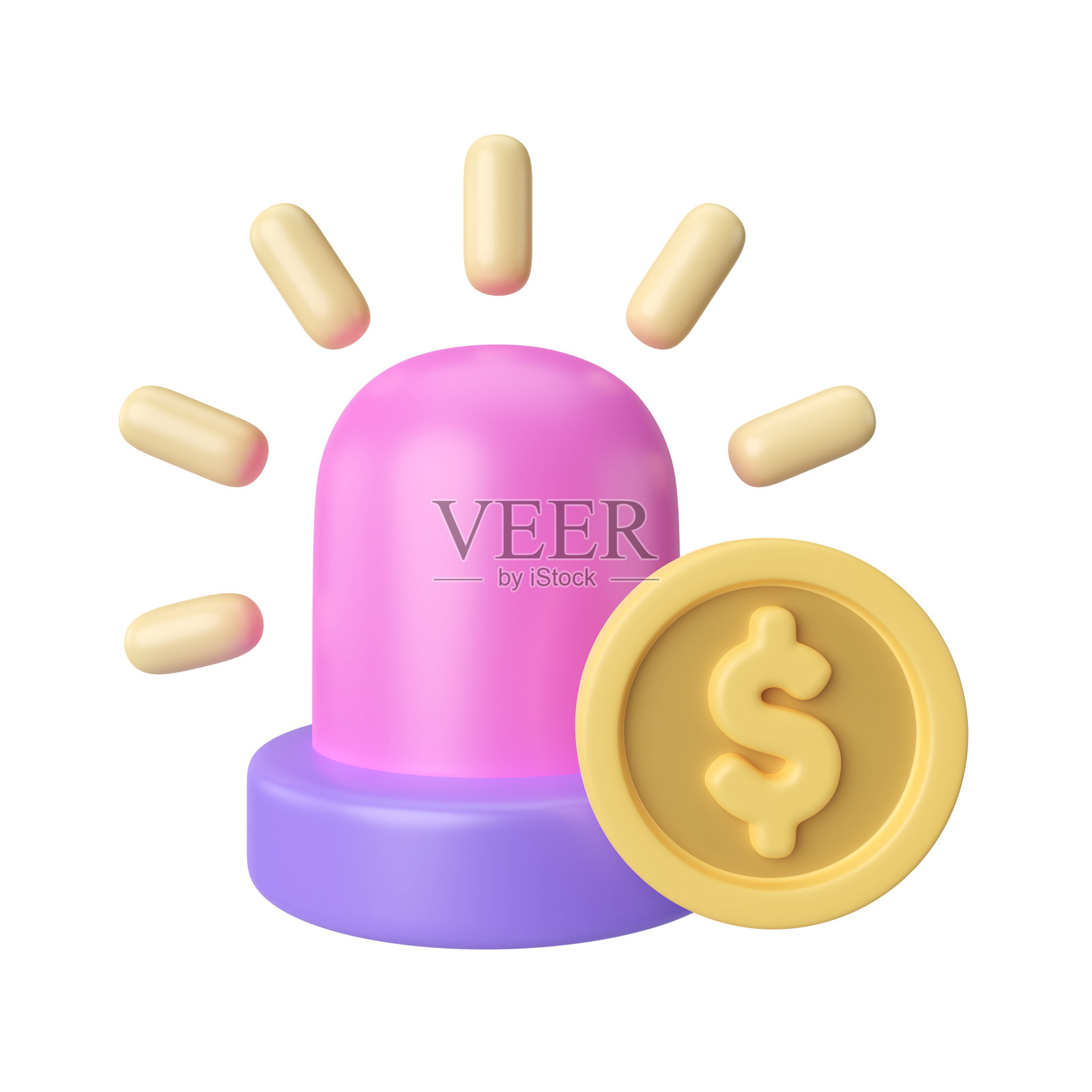 应急基金3D插图图标照片摄影图片