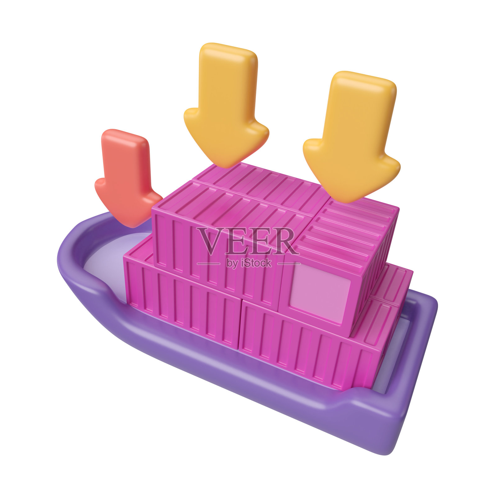 导入3D插图图标照片摄影图片