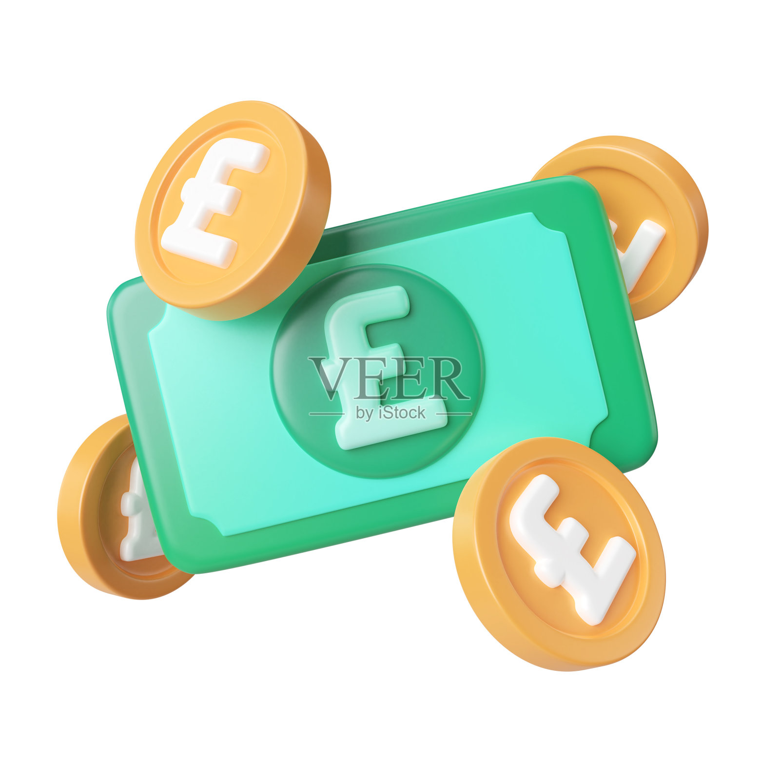 欧洲货币3D插图图标照片摄影图片