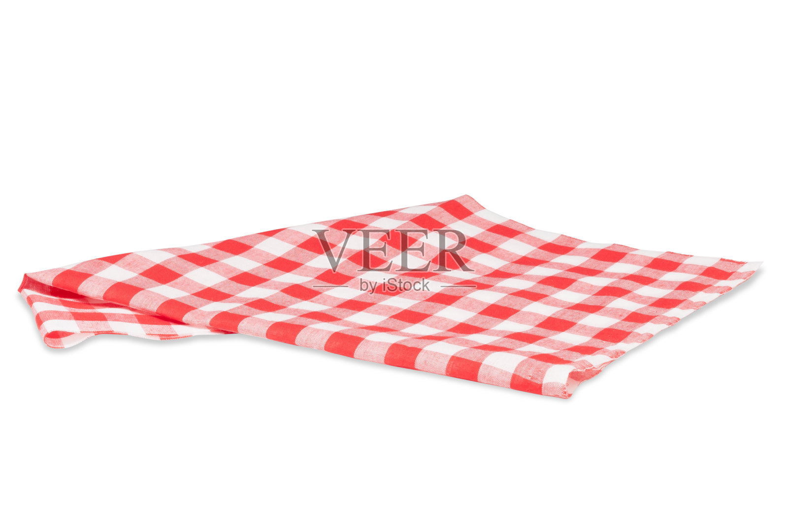 桌布隔离在白色背景与裁剪路径照片摄影图片