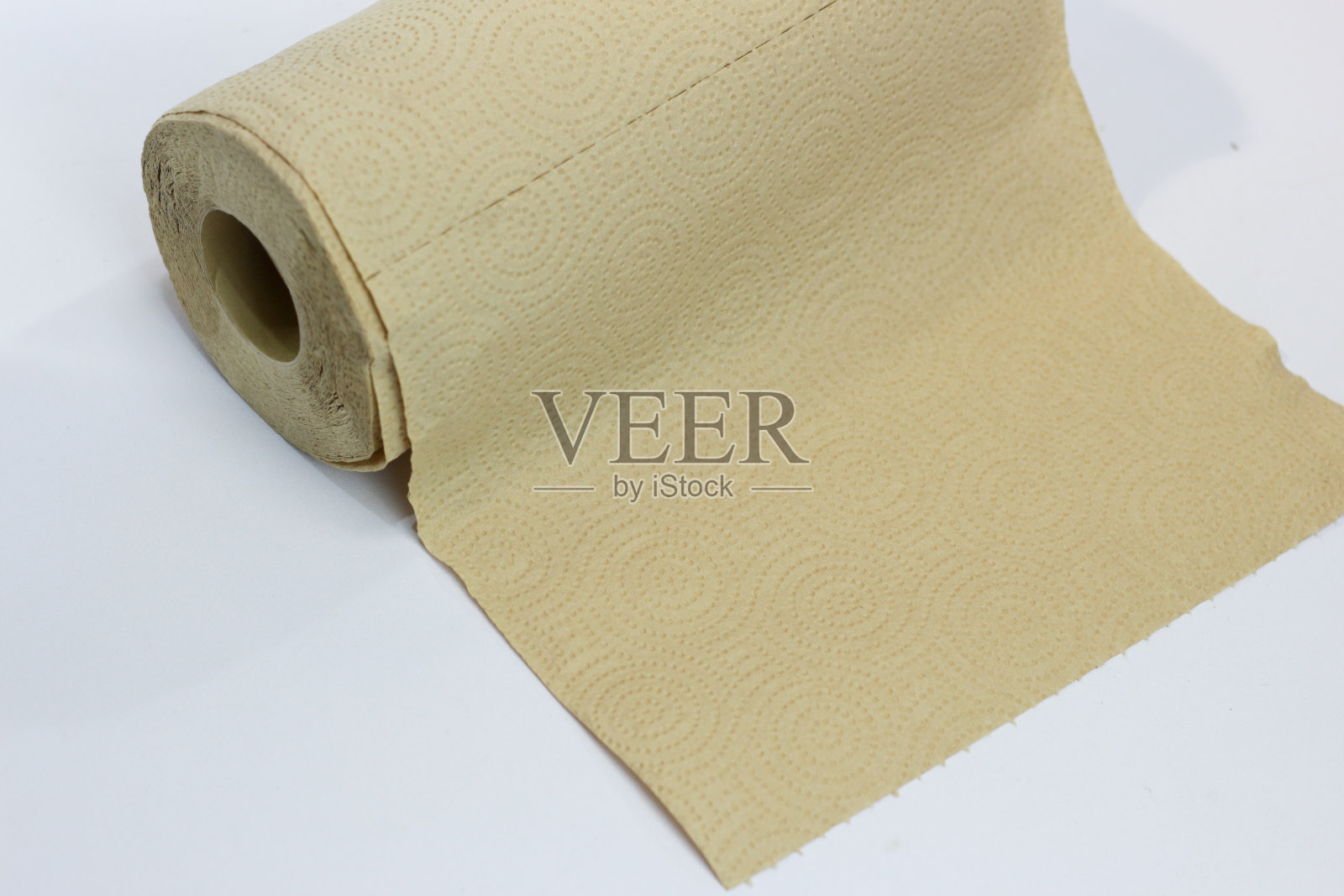 纸巾卷或餐巾纸卷孤立在白色背景上。照片摄影图片