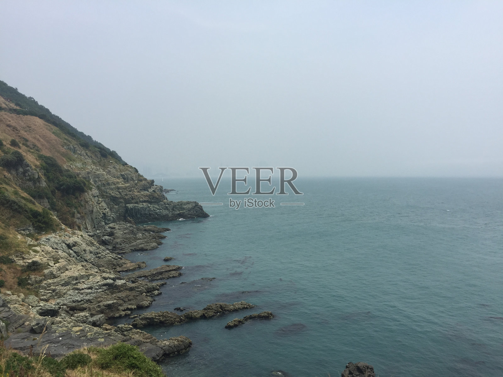 韩国釜山的五陆岛日出公园和五陆岛照片摄影图片