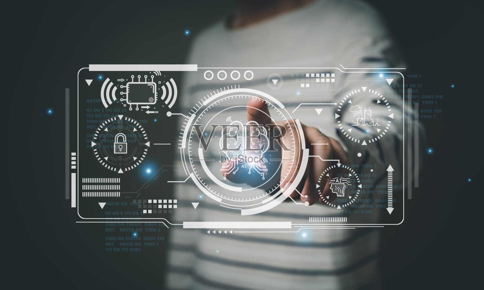 在人工智能或聊天机器人上输入命令，从大数据库中获取答案或信息。可以提供SEO或商业信息的人工智能。照片摄影图片