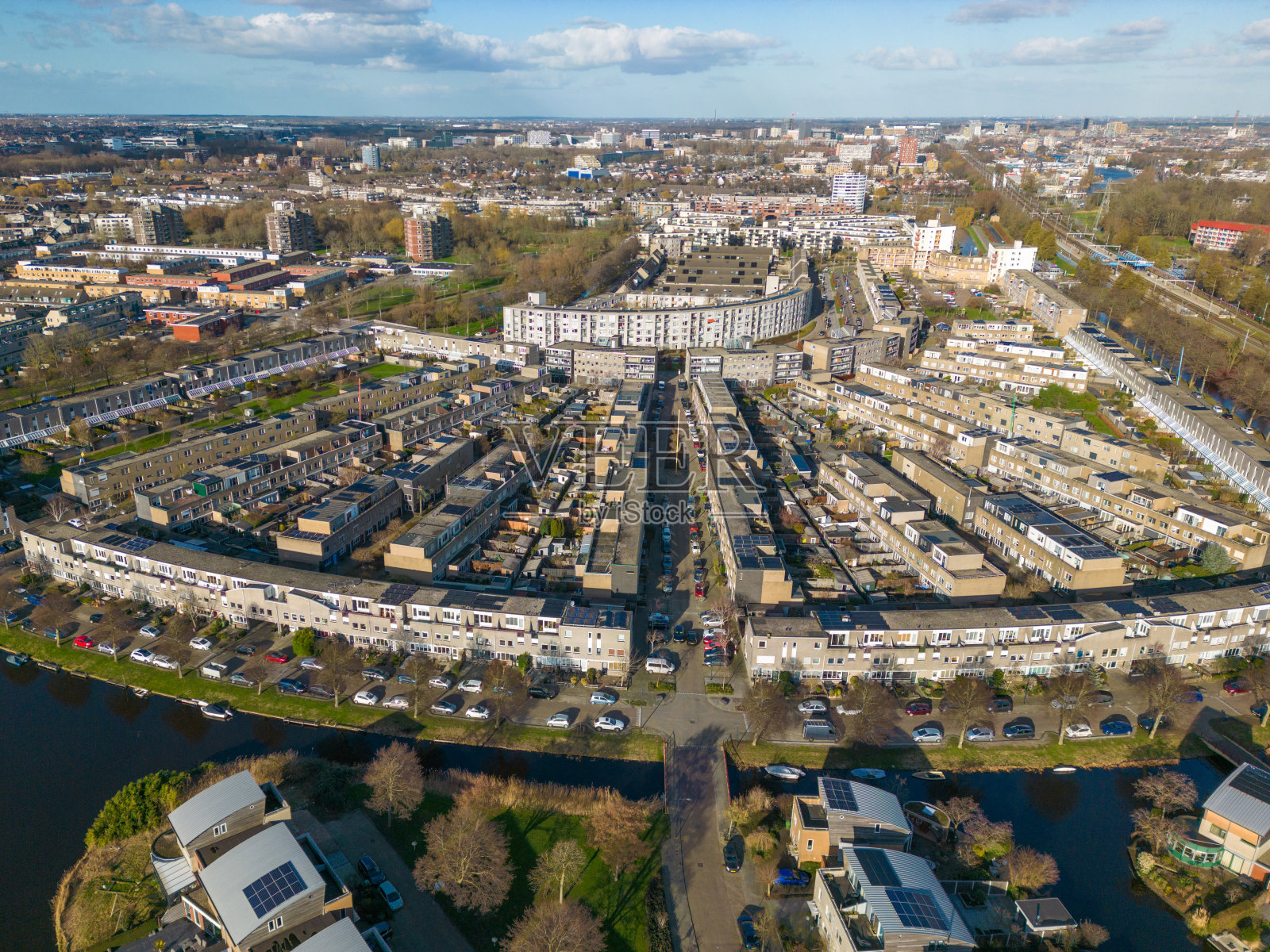 莱顿的居民区照片摄影图片