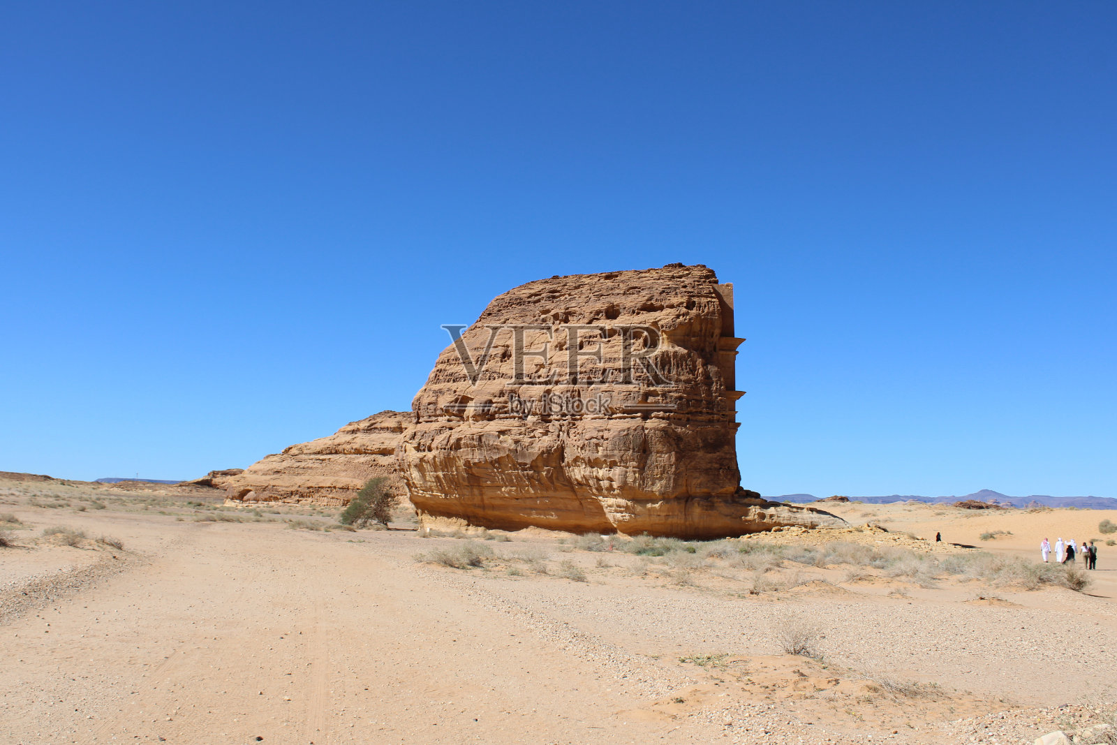 欧拉的 Al-Hegra (Madain Saleh) 美丽的日间景色照片摄影图片