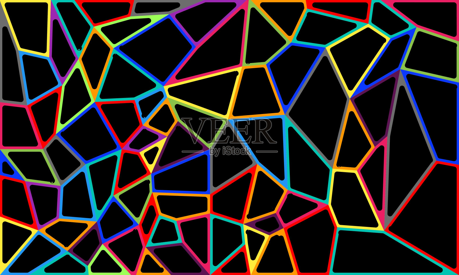 泰森多边形法插画图片素材