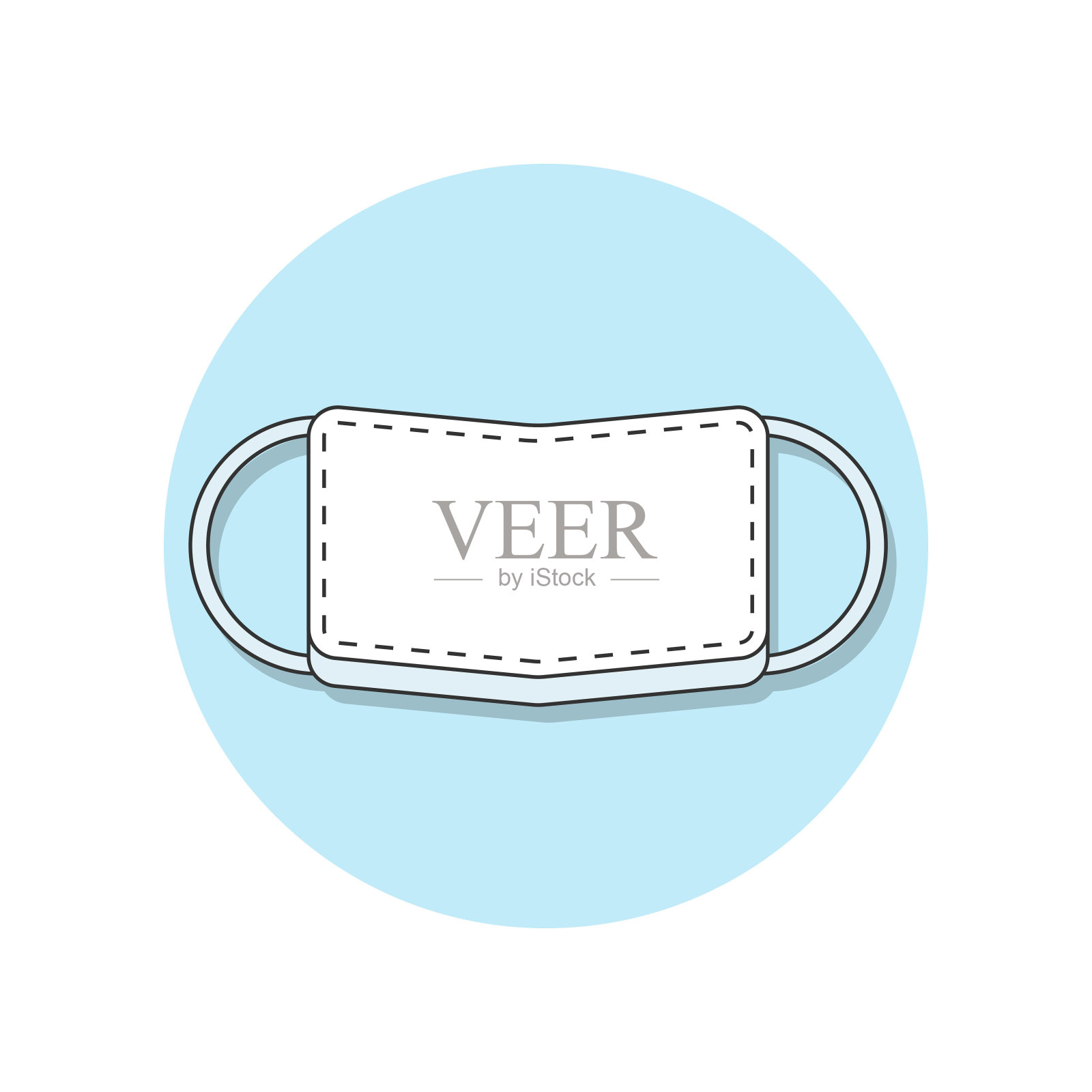 安全呼吸面罩。插画图片素材