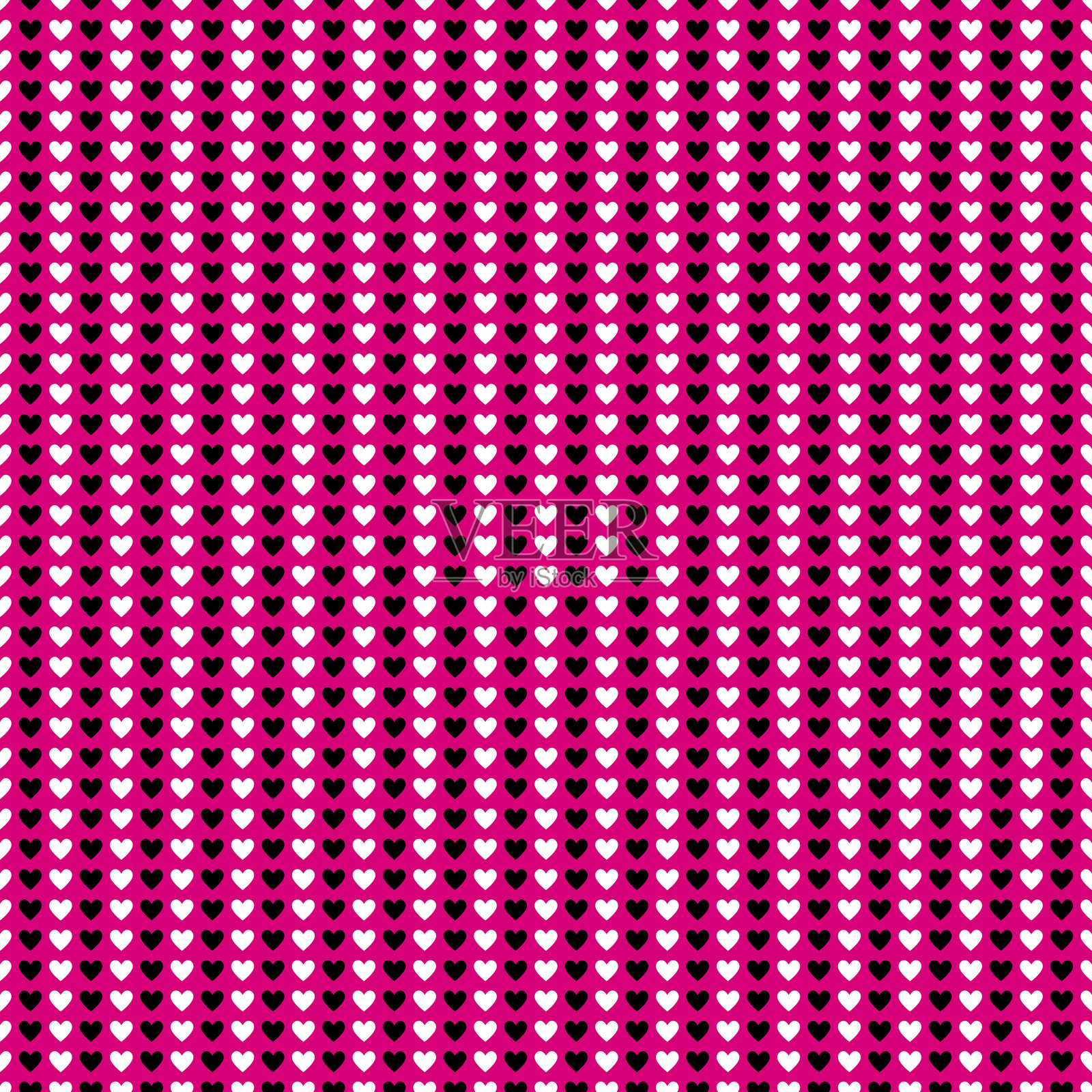 情人节爱心无缝图案插画图片素材