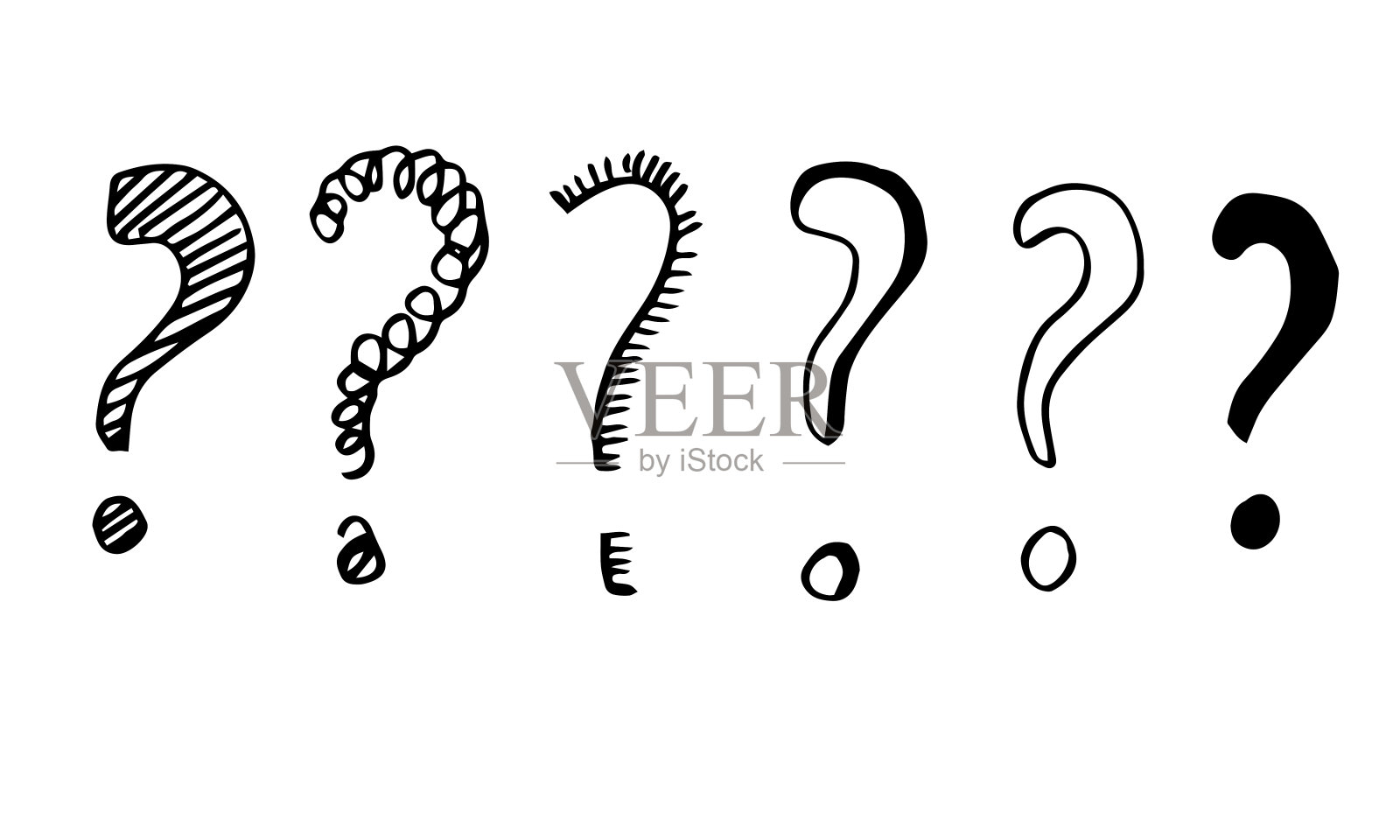 白色背景上的问号图标的图像。插画图片素材