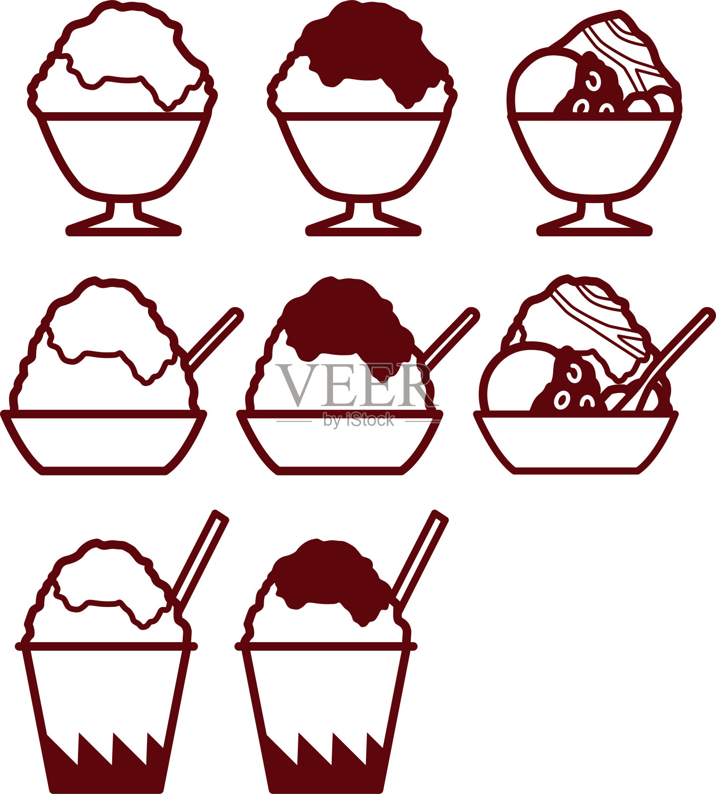 刨冰L插画图片素材