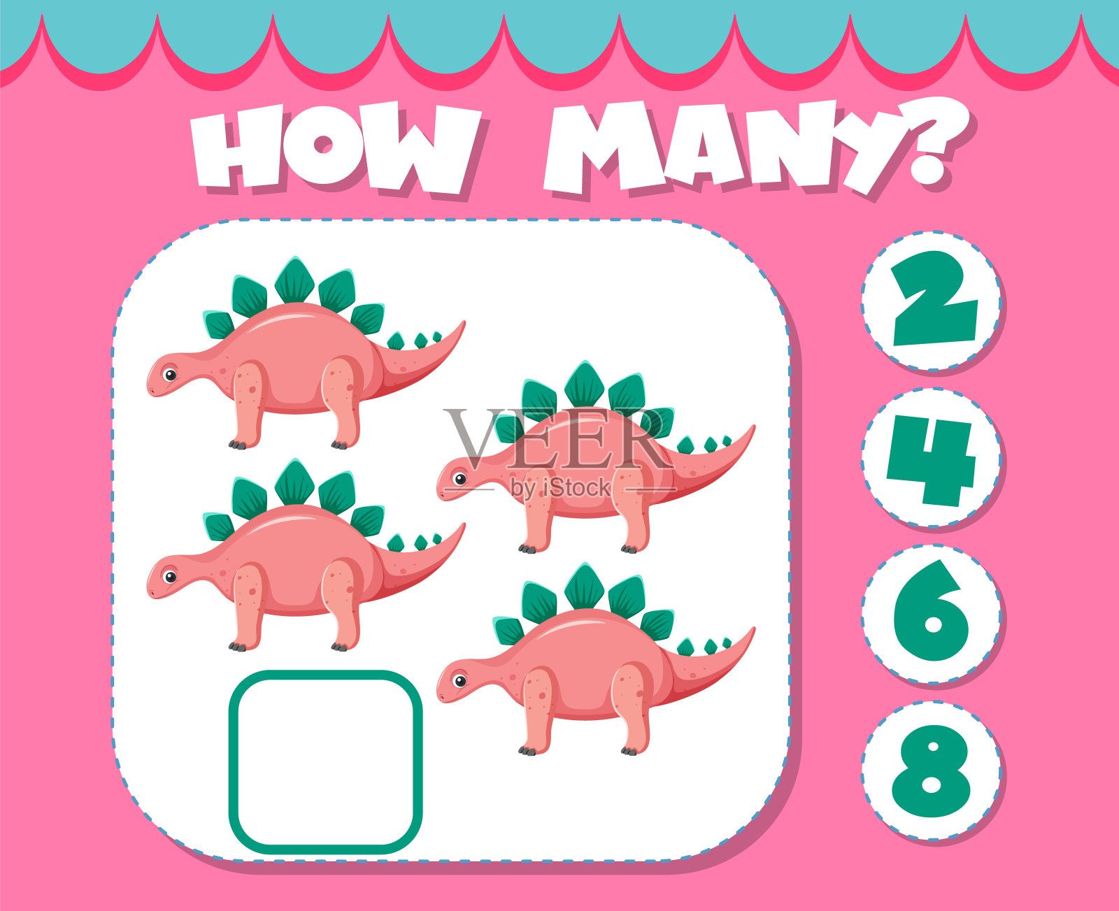 幼儿园小朋友数数游戏插画图片素材