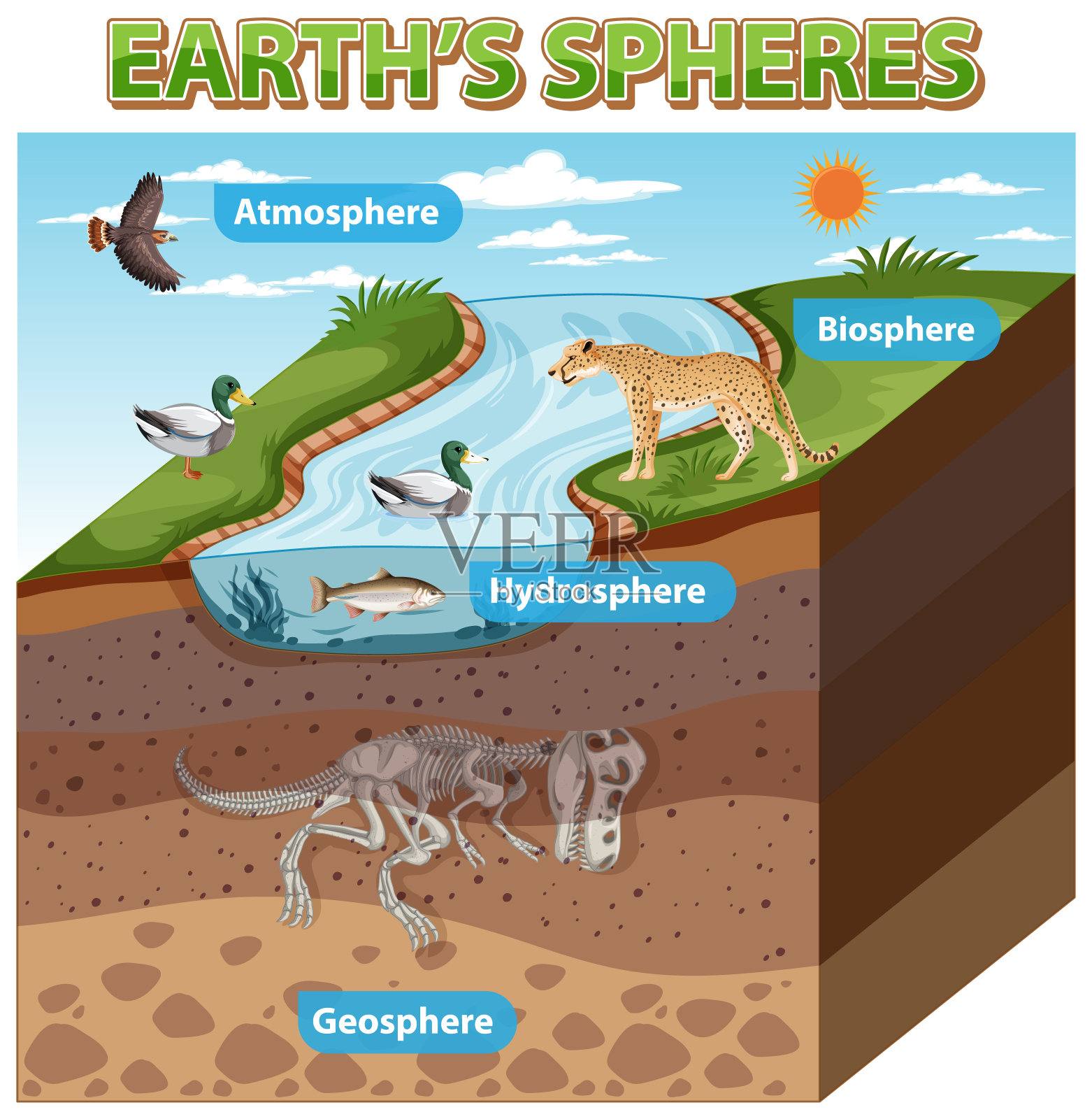 地球球体示意图插画图片素材
