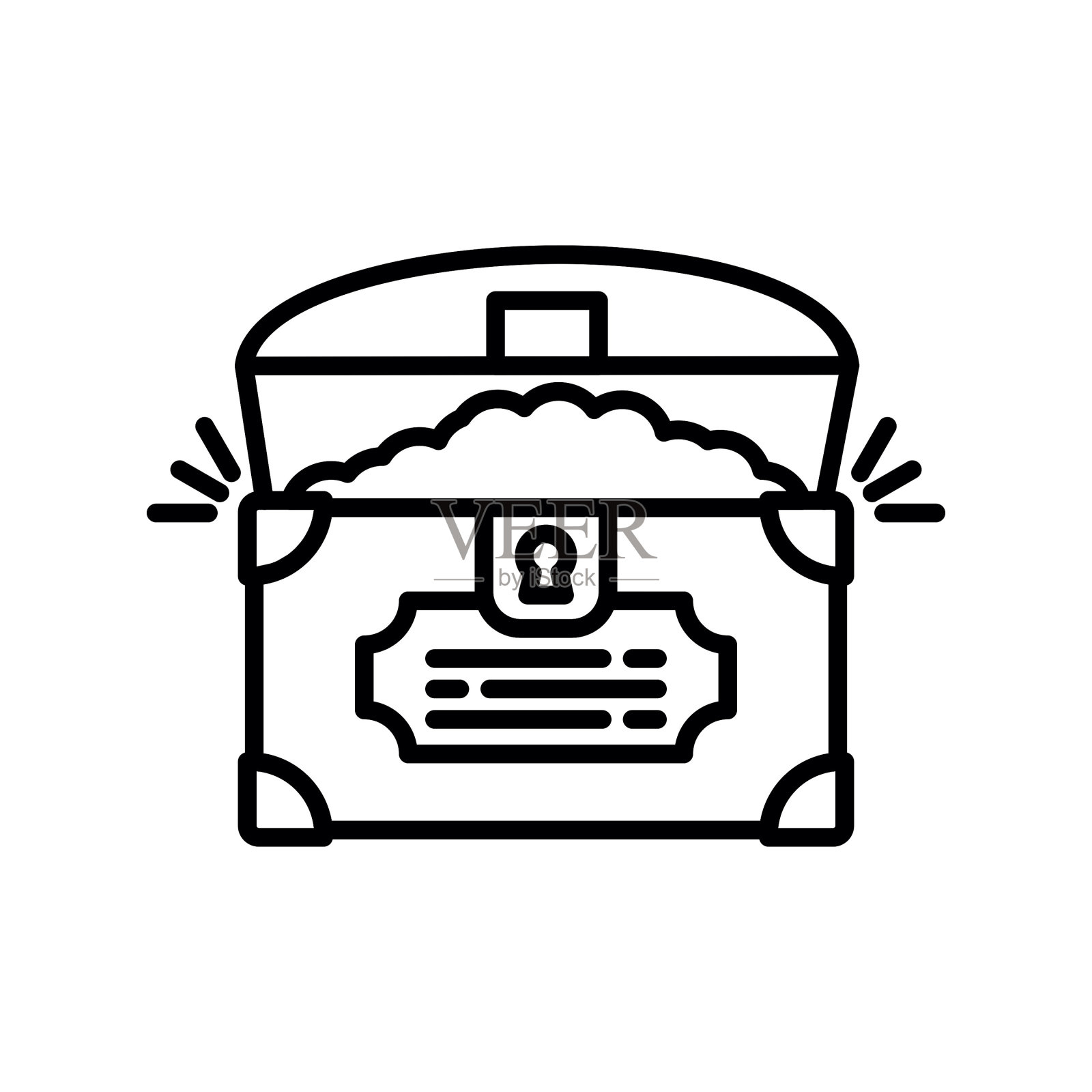 宝箱图标插画图片素材