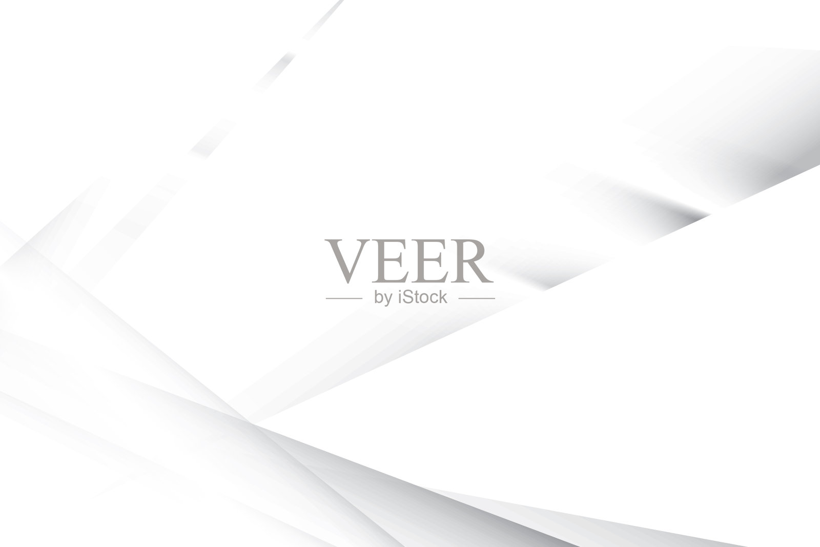 抽象的白色和灰色的颜色，现代的设计背景与几何形状。矢量插图。插画图片素材