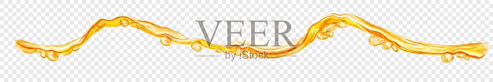 半透明的水波与水滴插画图片素材