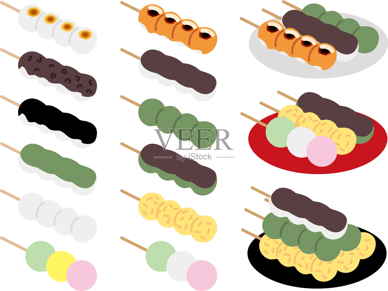 栉团子 P插画图片素材