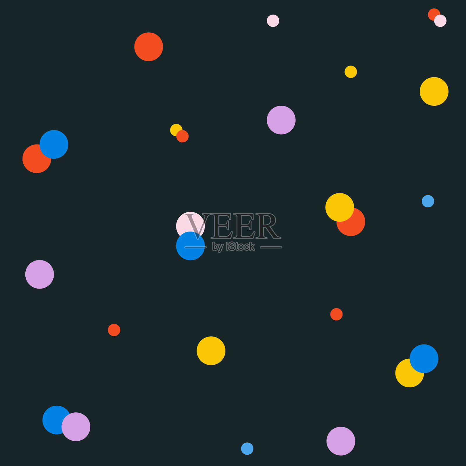 矢量无缝模式与彩色点在白色背景。重复的元素。儿童插图设计，纺织品，包装纸。矢量股票插图。插画图片素材