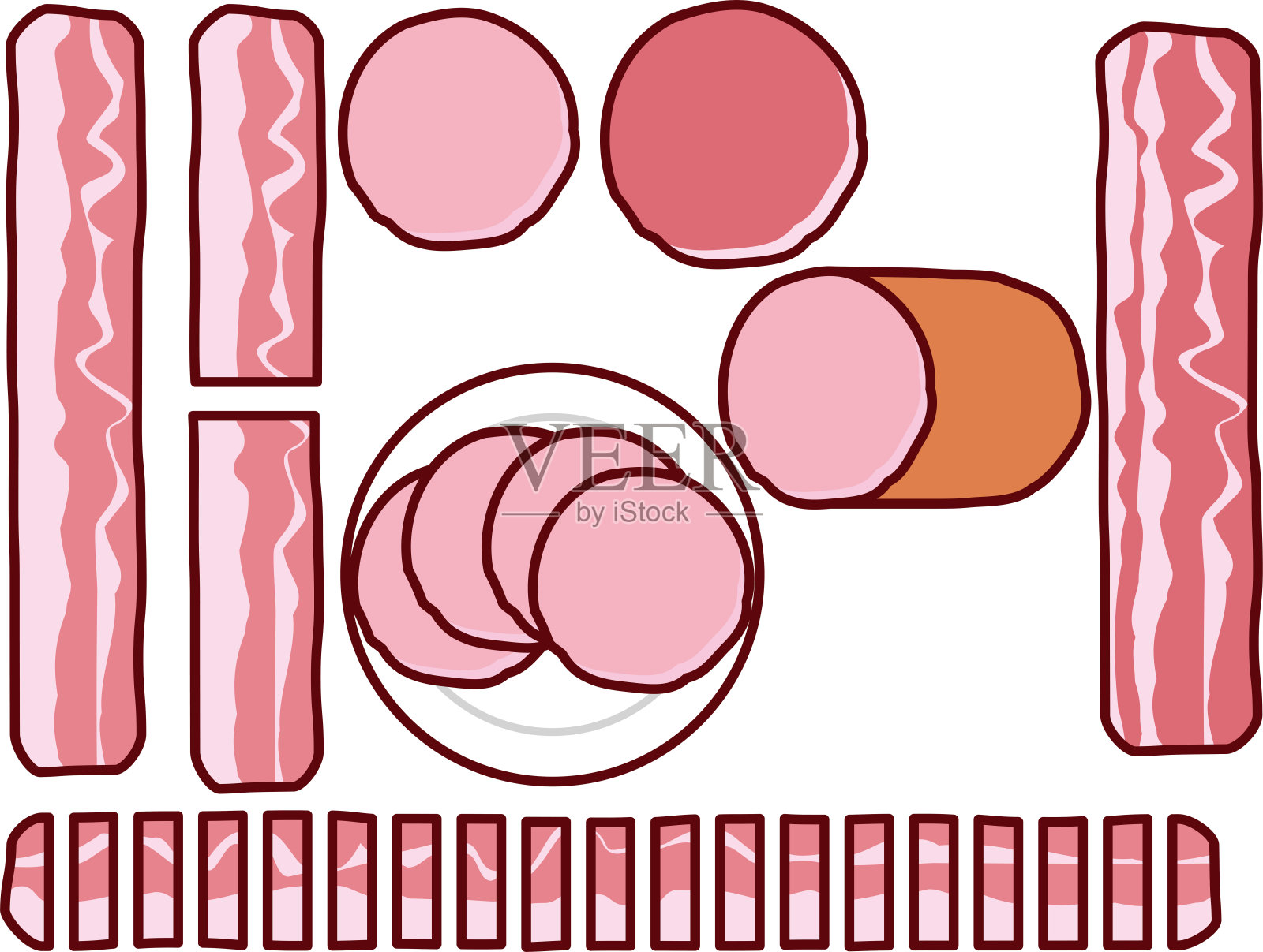 和培根插画图片素材