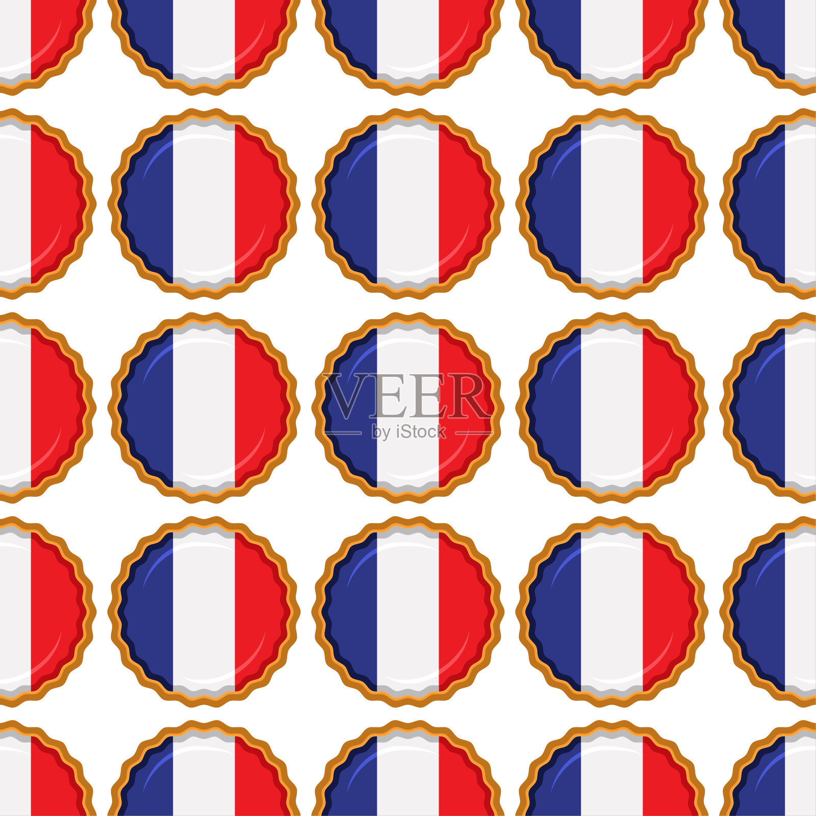 图案饼干与国旗国家法国美味饼干插画图片素材