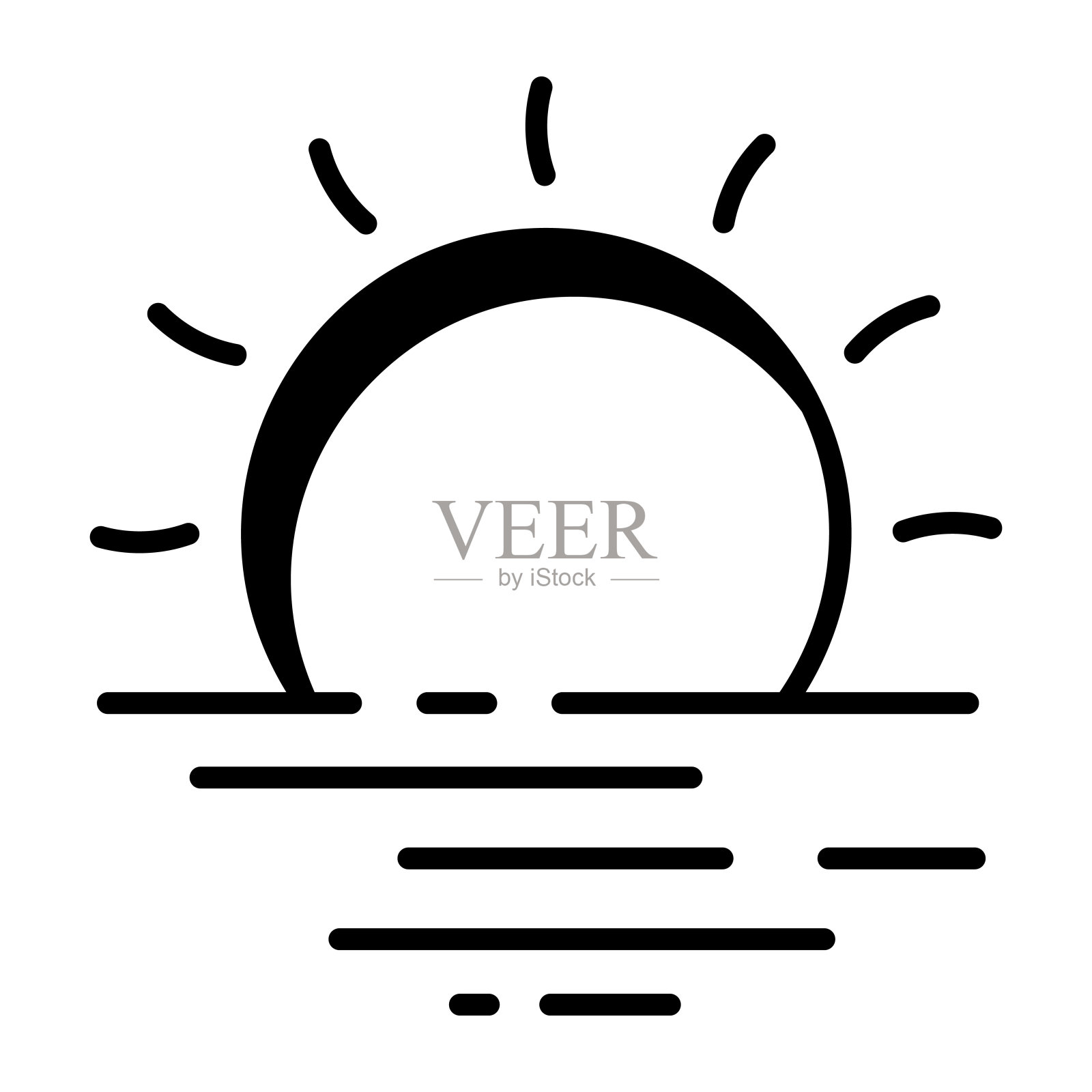 日落插画图片素材