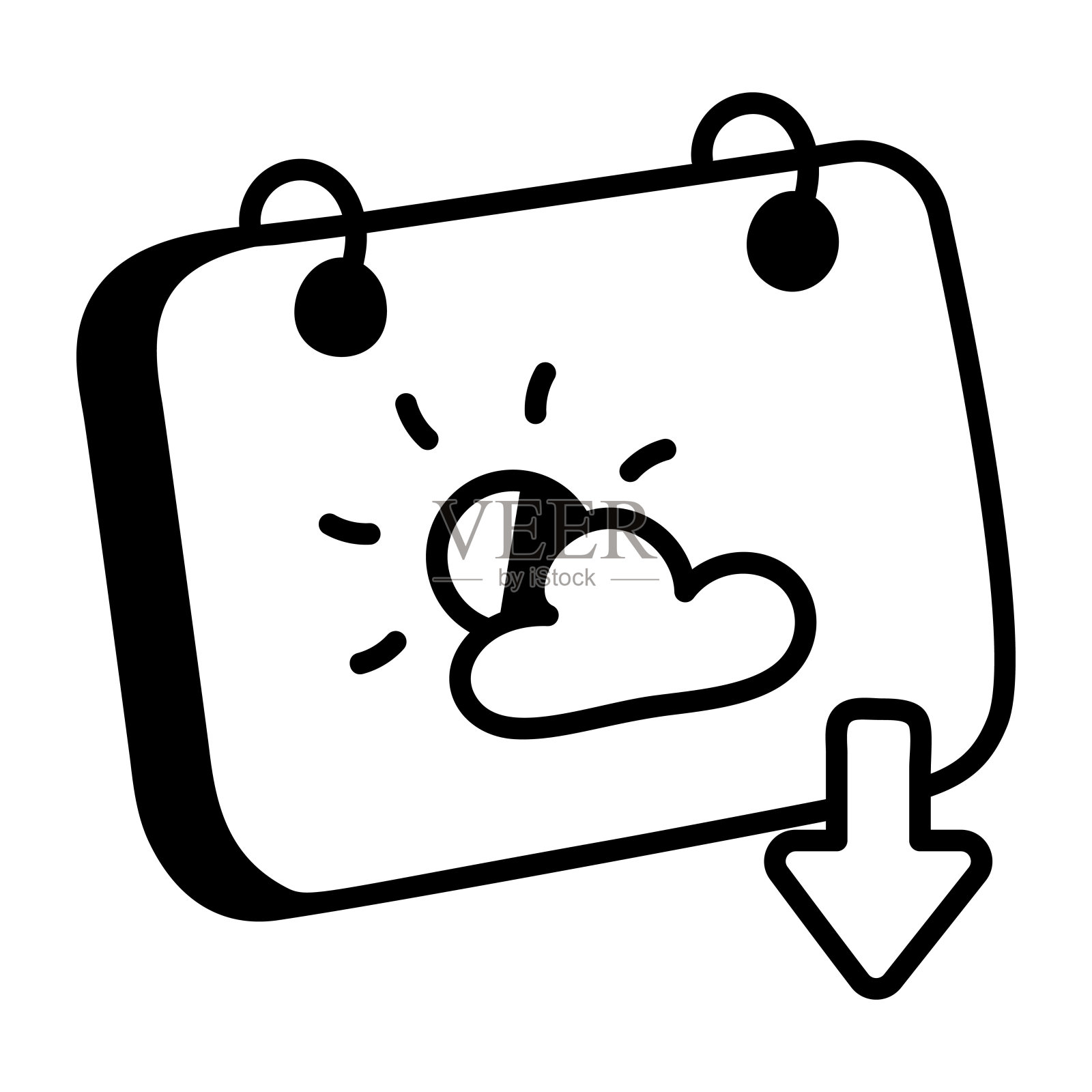 每天的天气插画图片素材