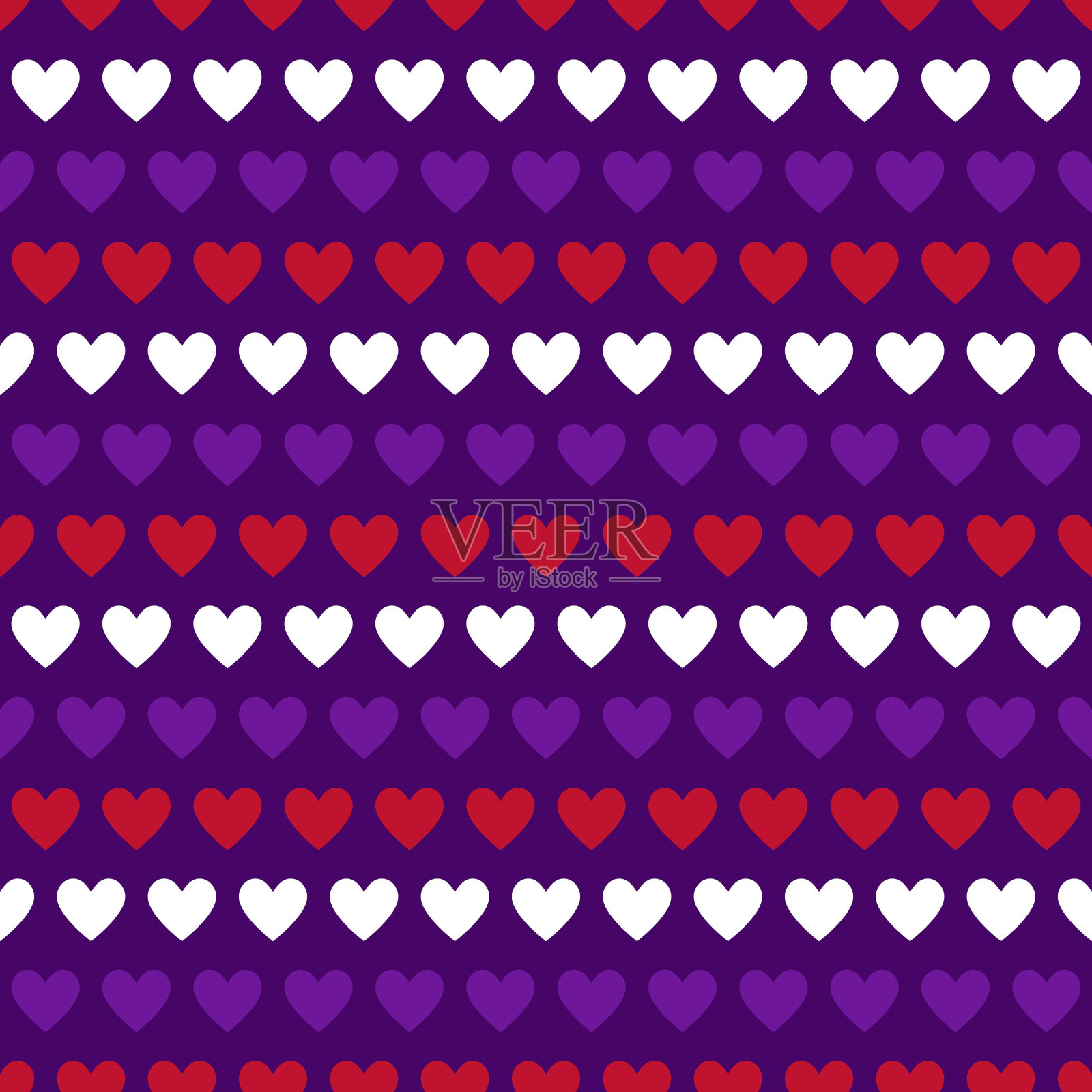 情人节爱心无缝图案插画图片素材