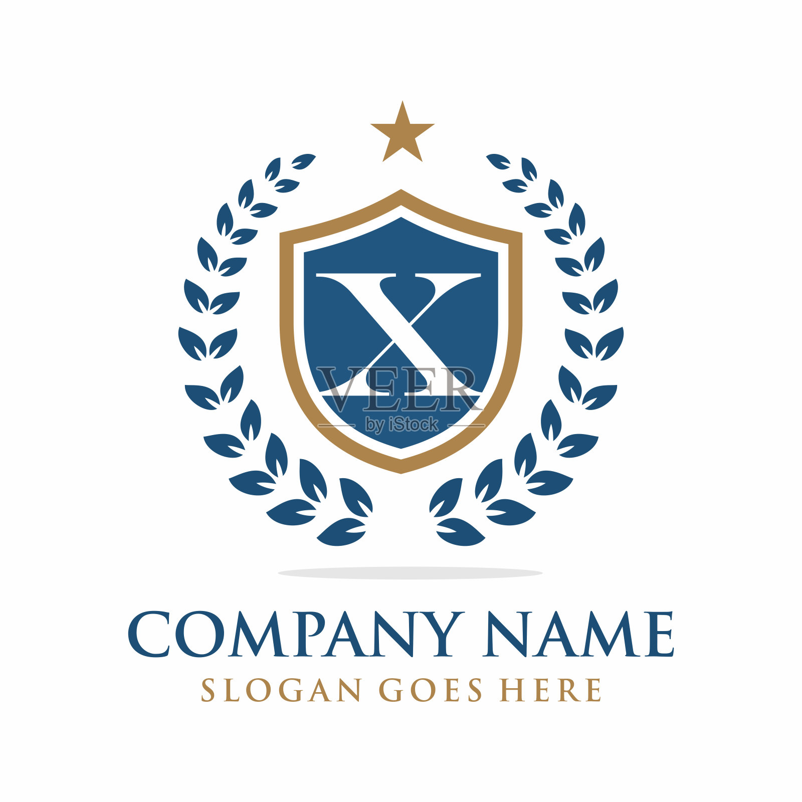 字母X最初的花环标志插画图片素材