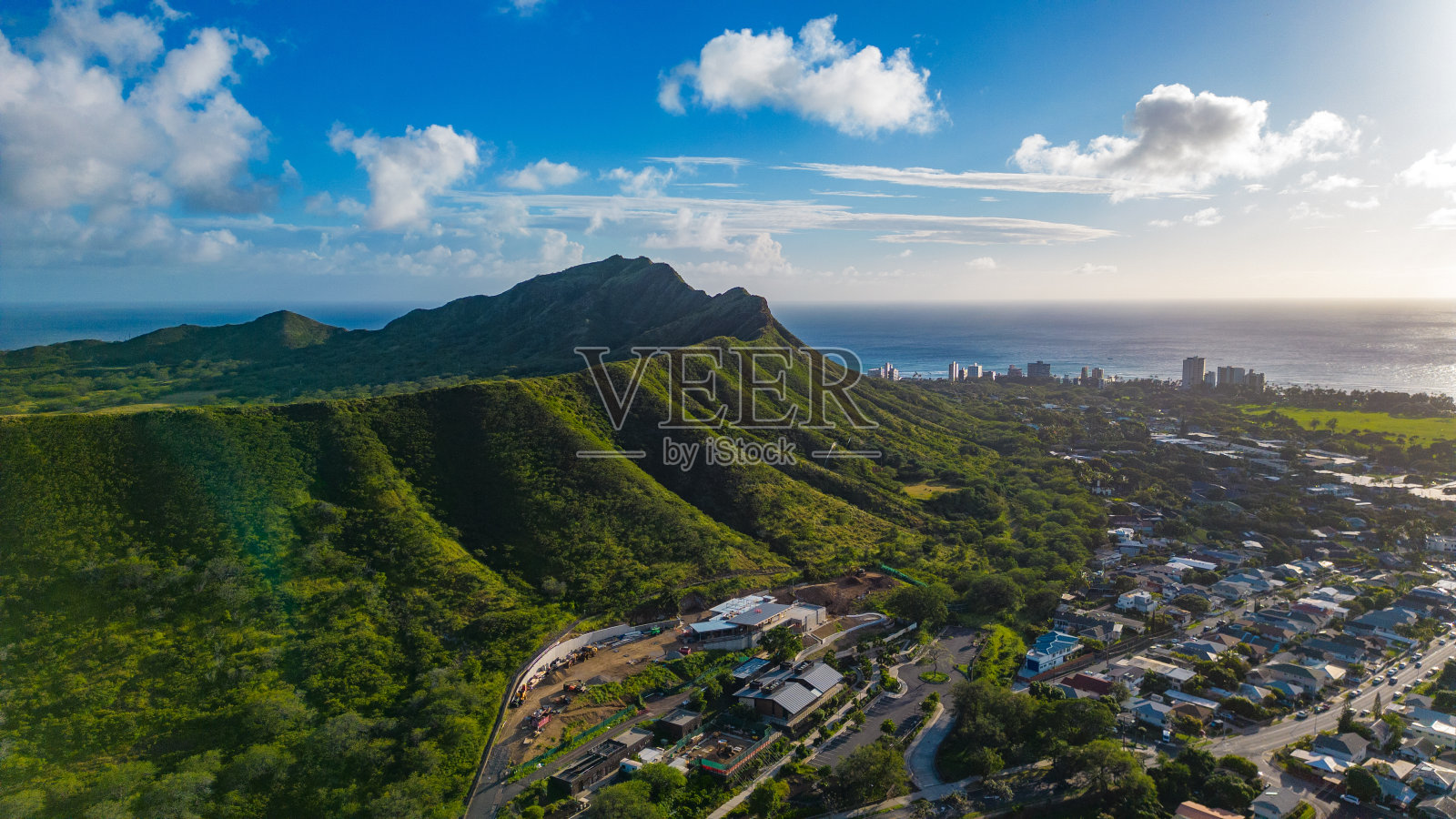 夏威夷檀香山的钻石头照片摄影图片