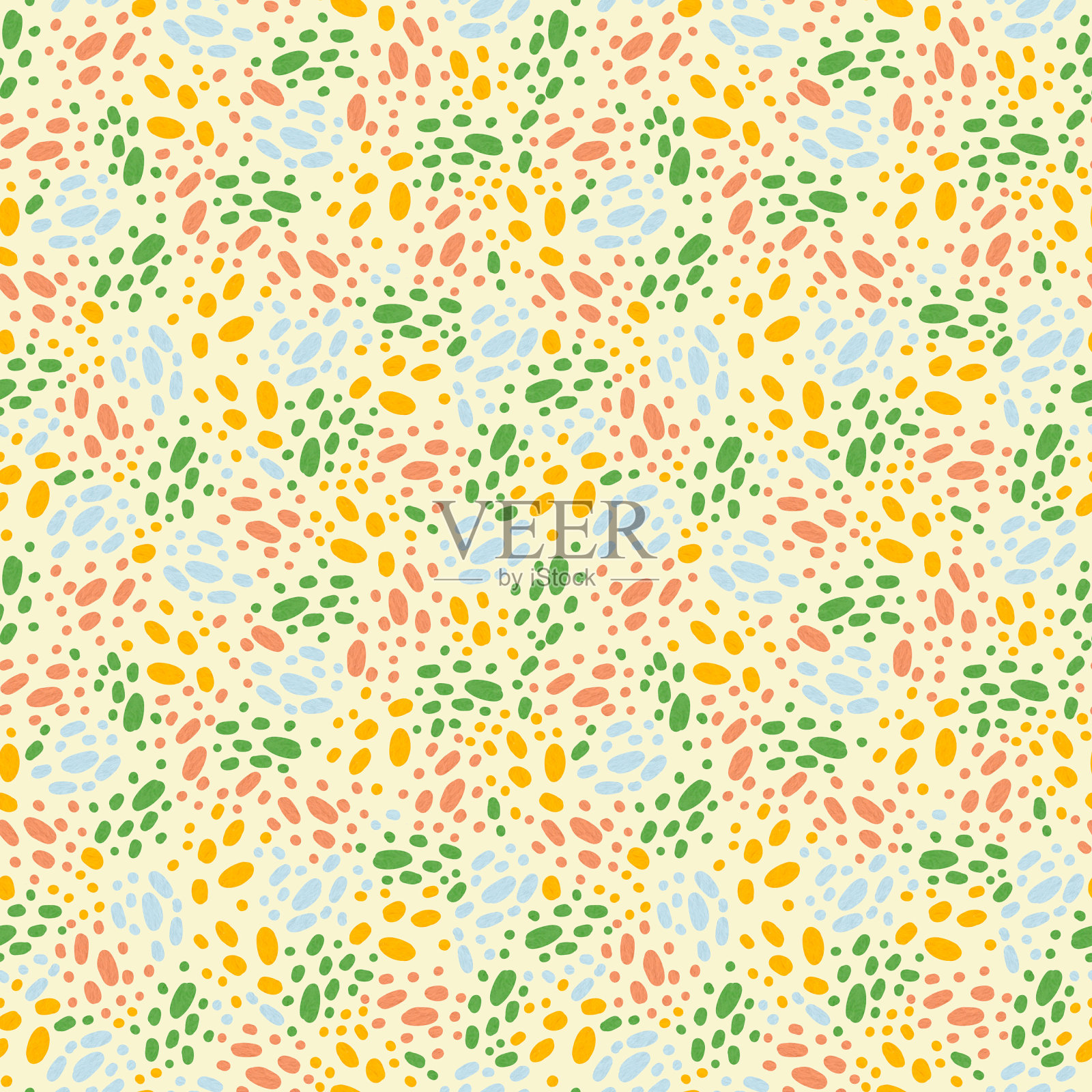 黄色简单的艺术图案与斑点和点。孩子壁纸插画图片素材