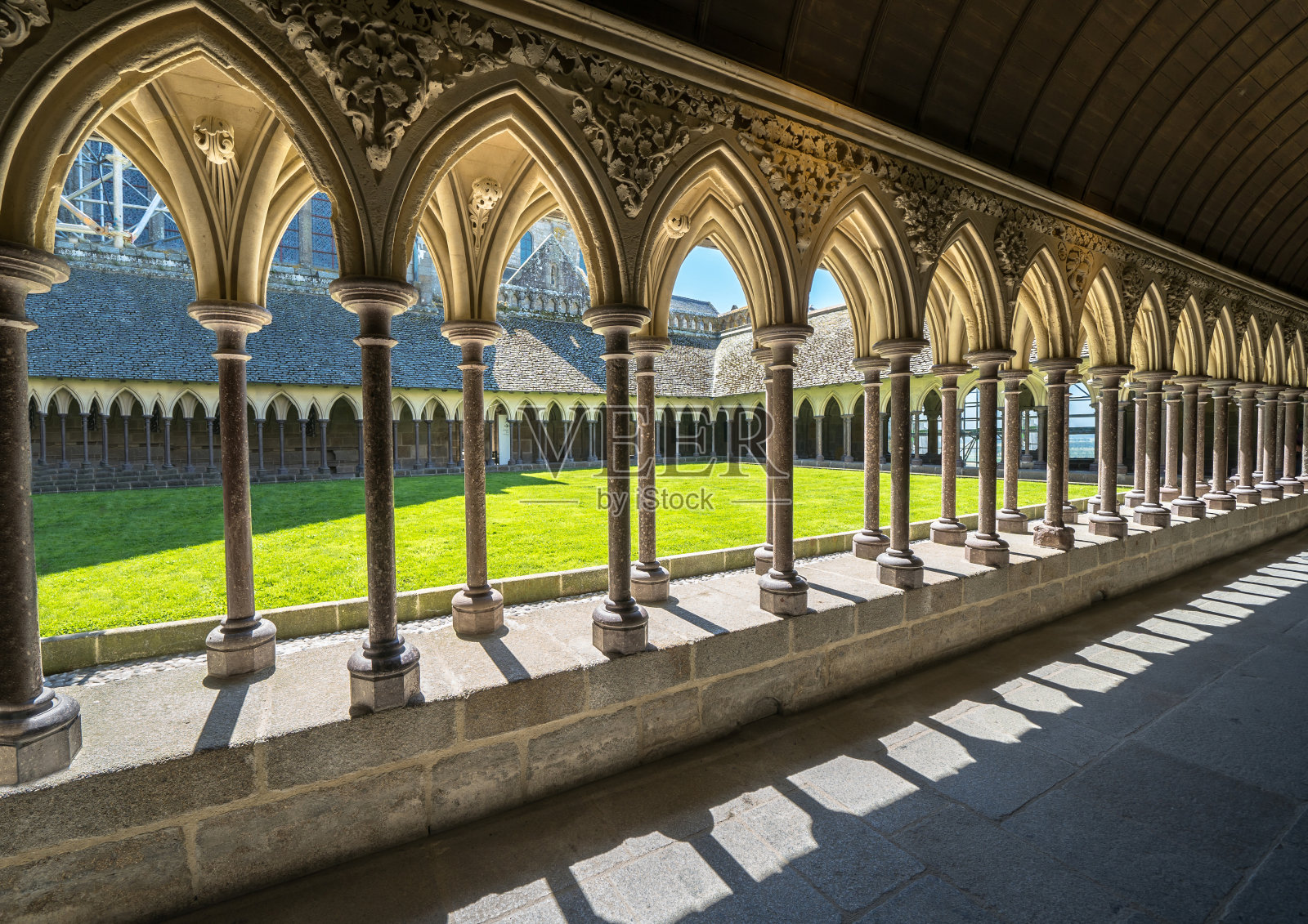 圣米歇尔山修道院，法国照片摄影图片