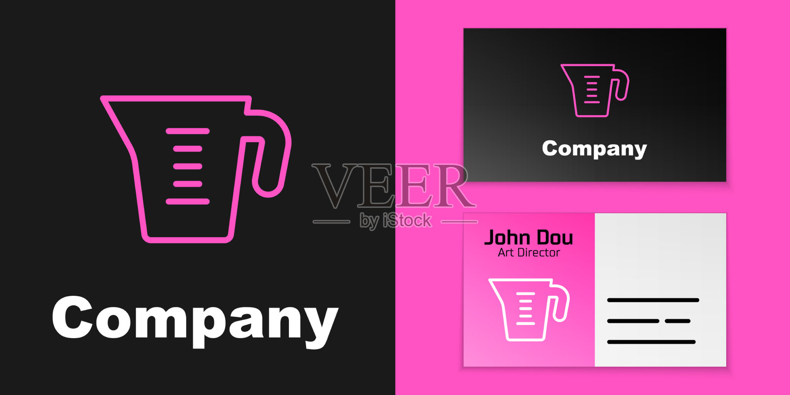 粉线量杯用来测量干燥和液体插画图片素材