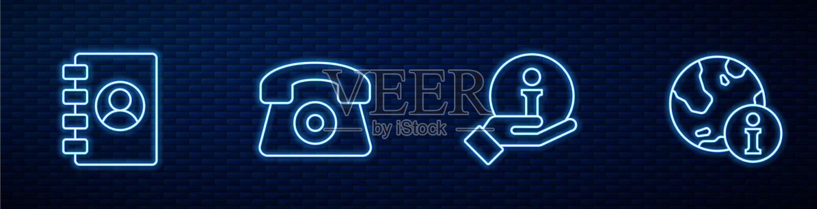 设置线路信息通讯录电话24插画图片素材