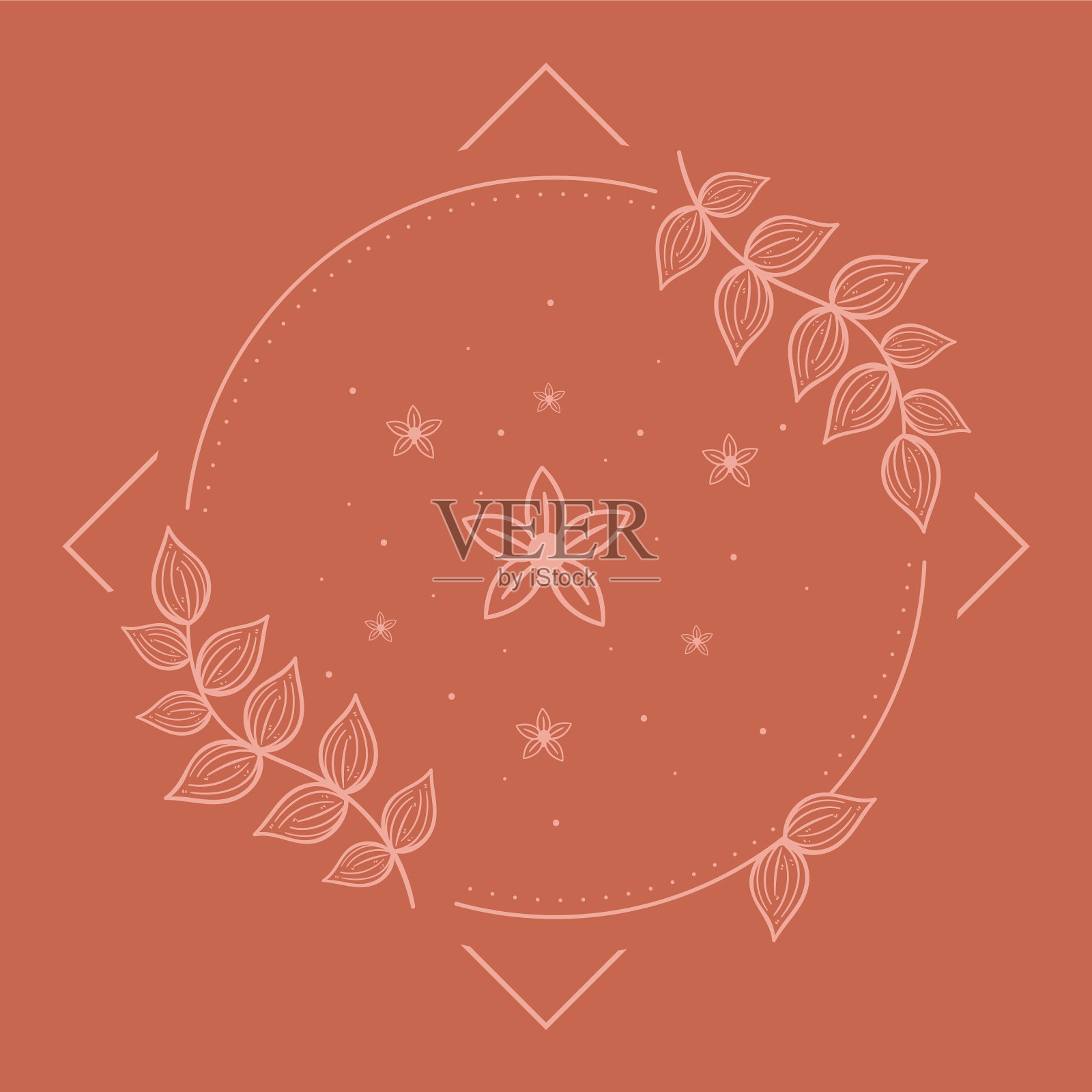 花线形和圆形插画图片素材