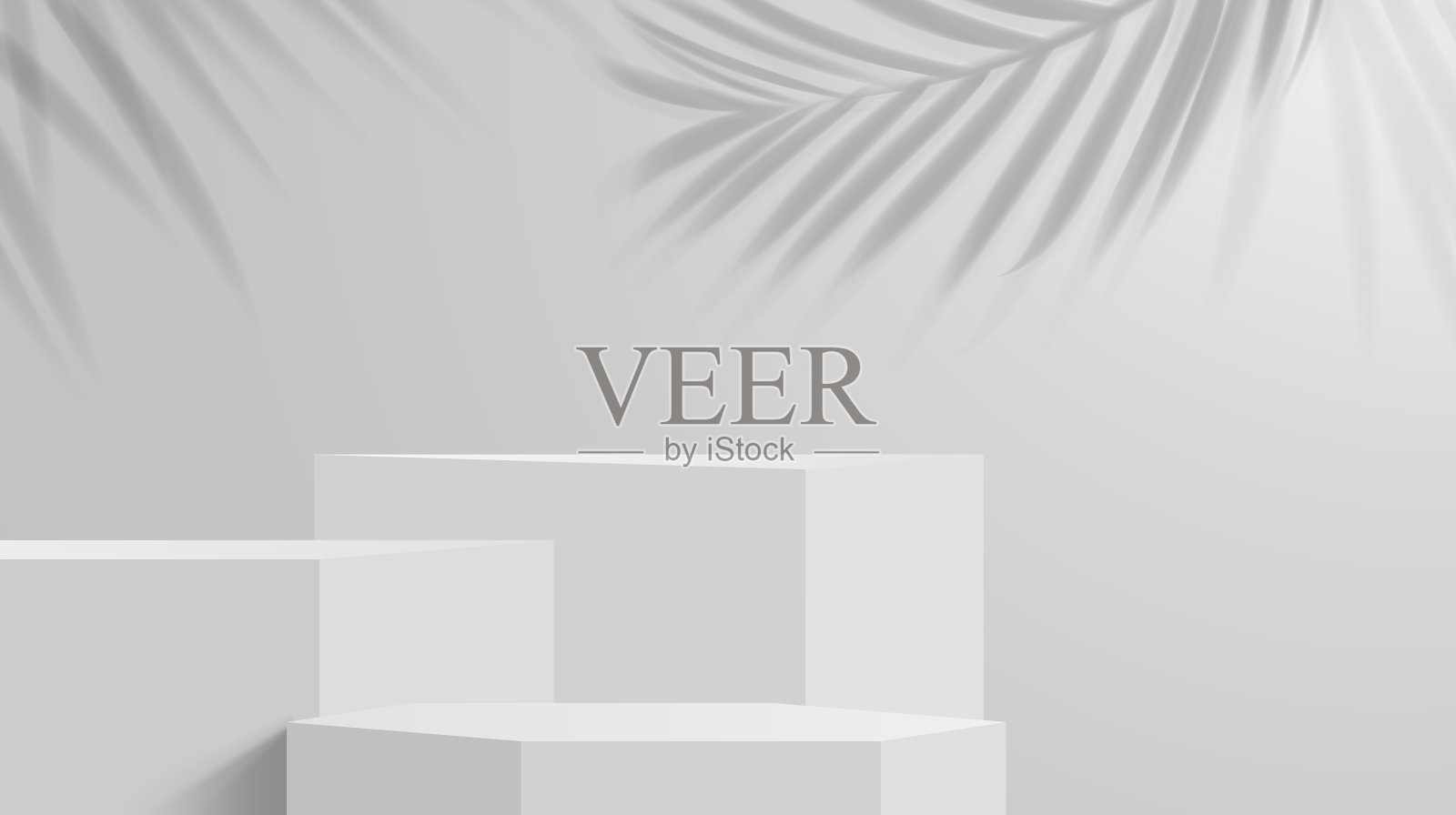 化妆品产品展示灰色领奖台插画图片素材