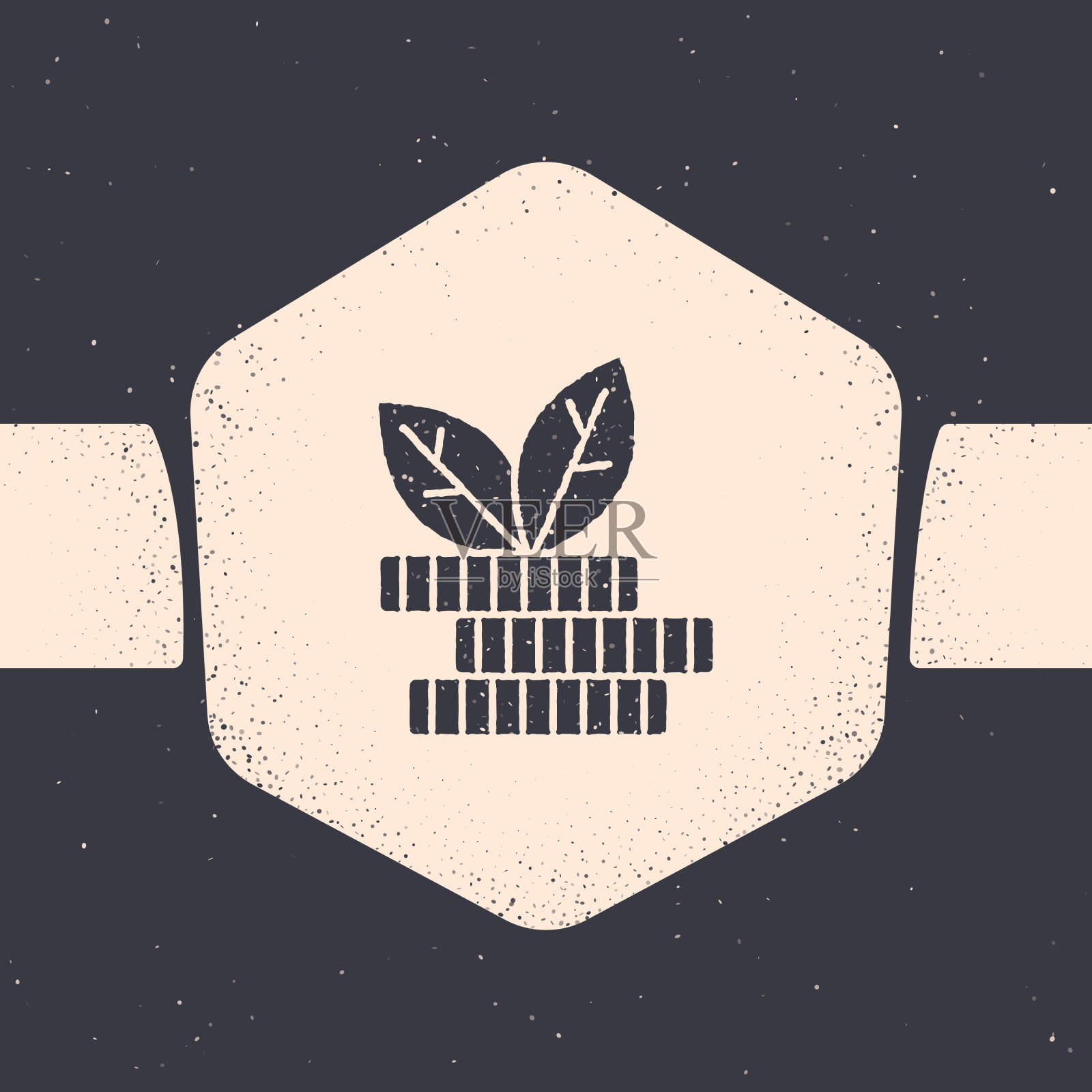 垃圾美元植物图标孤立的灰色插画图片素材